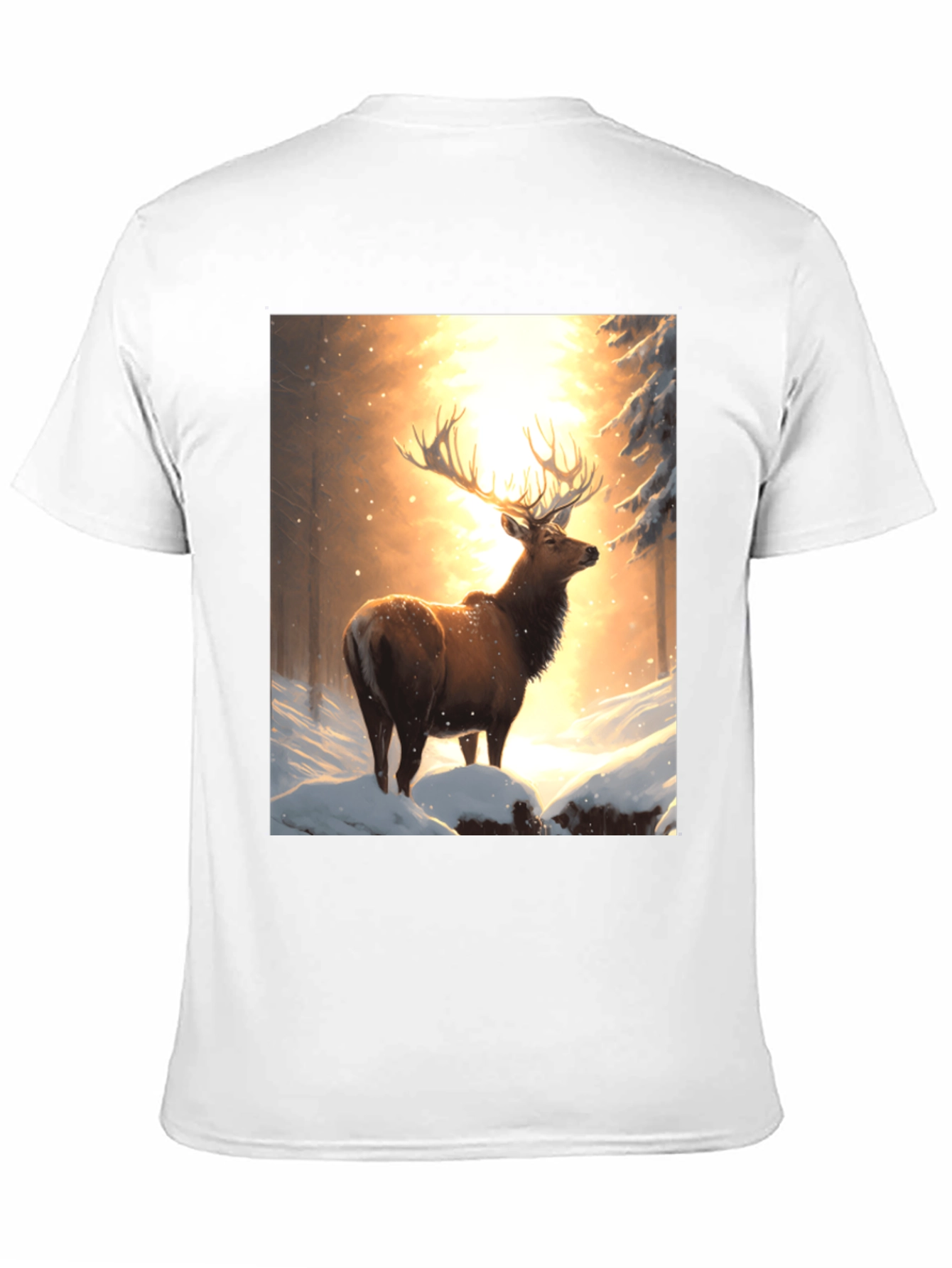 Elk in Snowy Forest T-Shirt