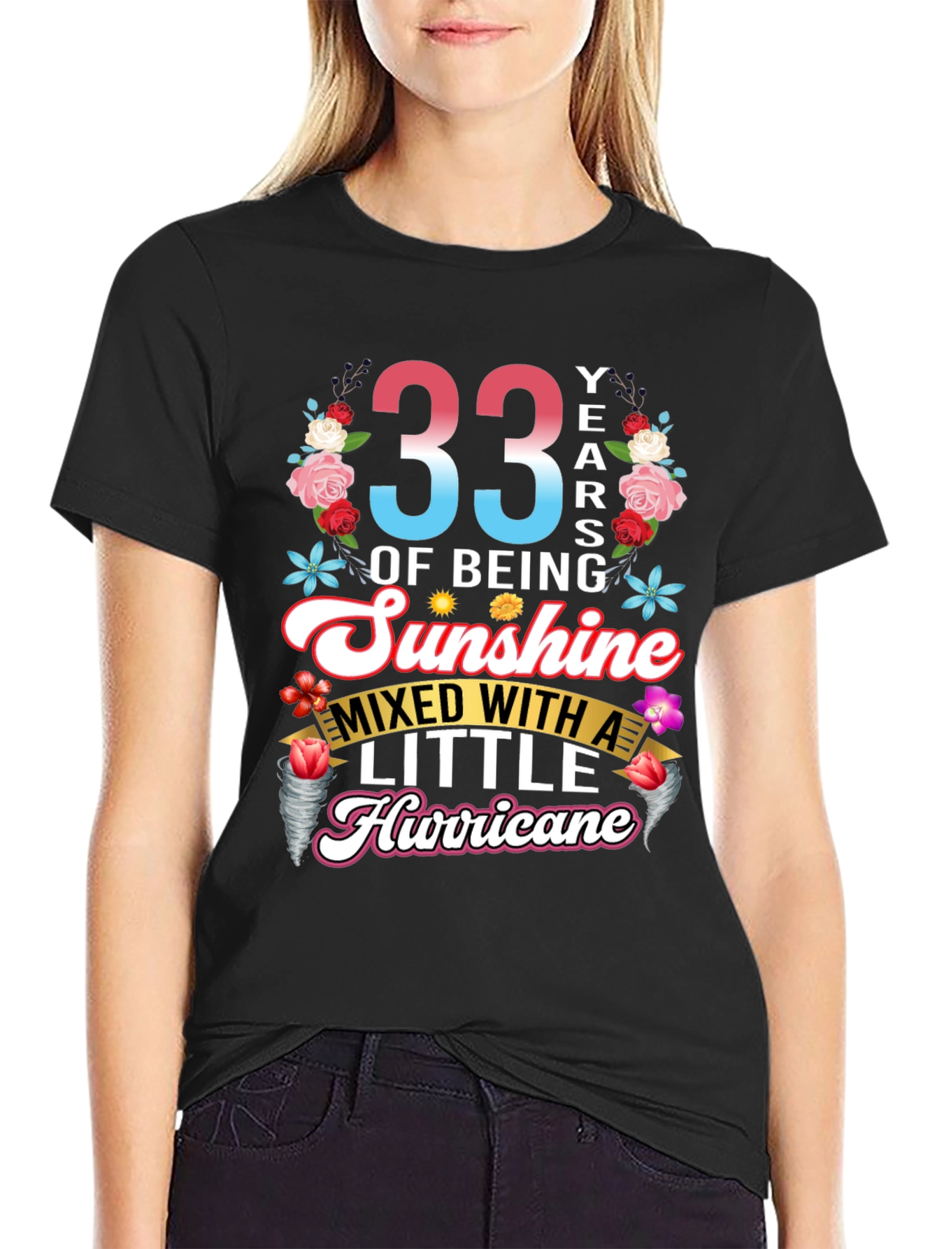 33 Years Sunshine Hurricane Graphic Tee