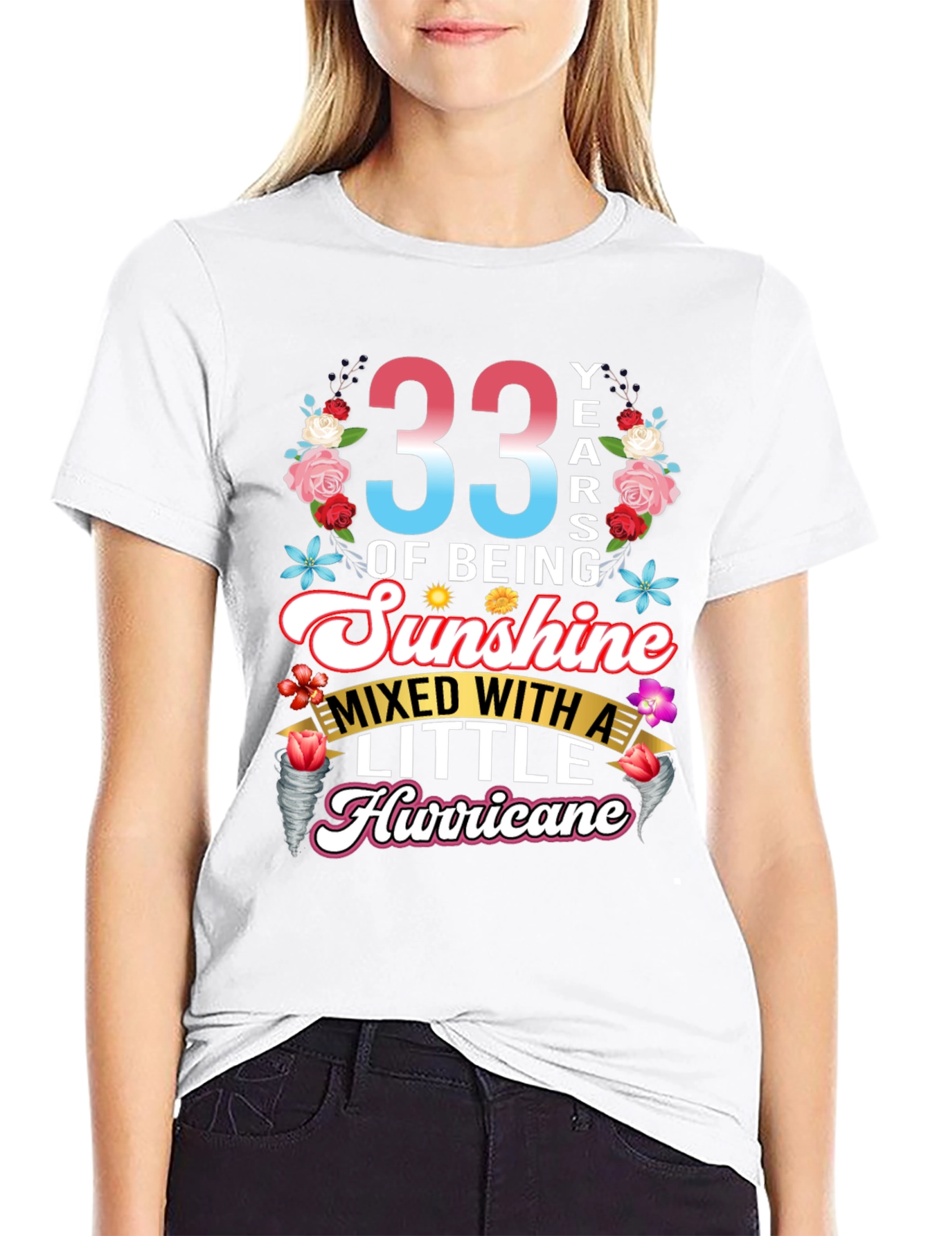 33 Years Sunshine Hurricane Graphic Tee