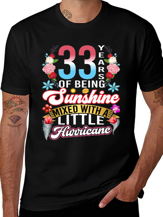 33 Years Sunshine Hurricane Graphic Tee