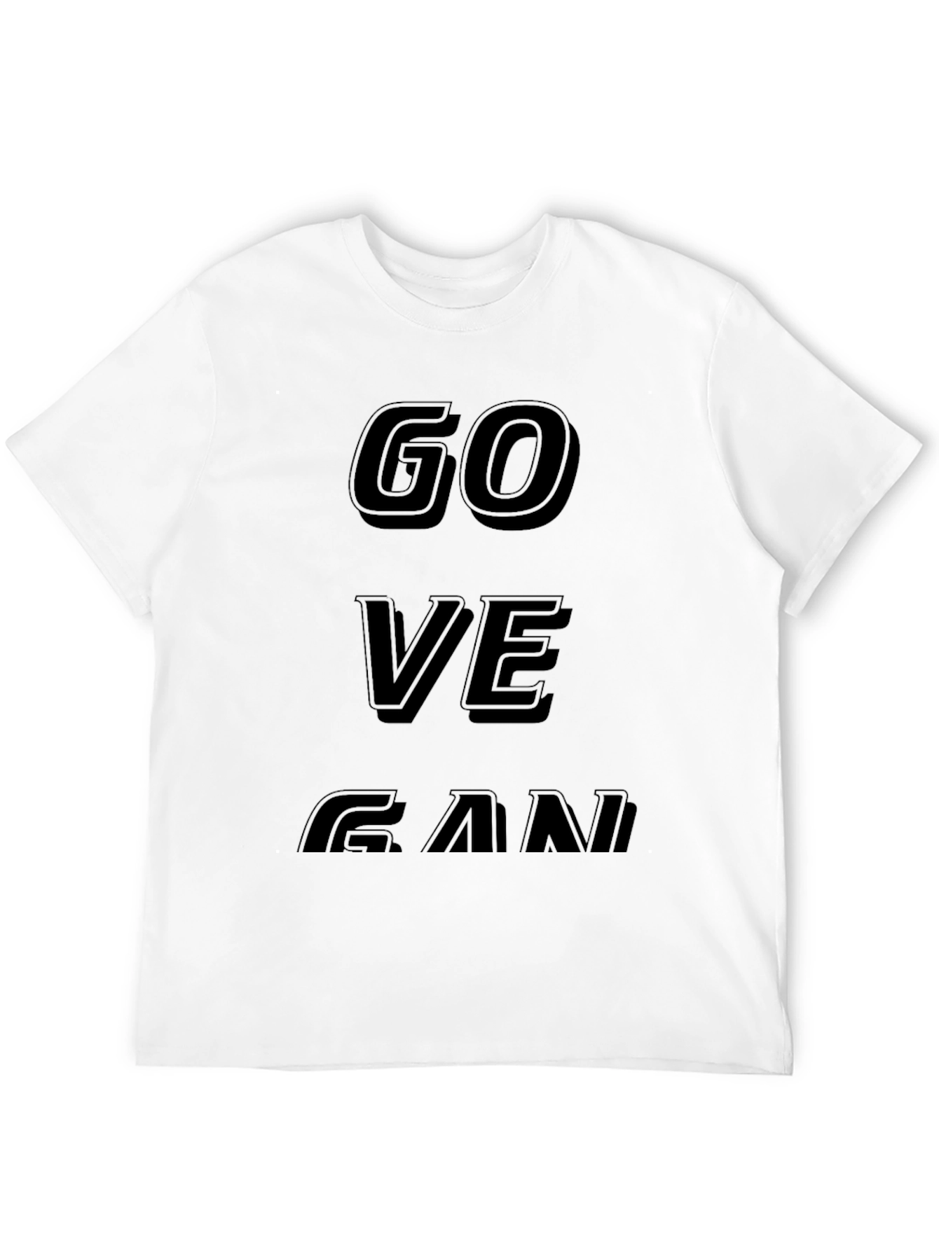 Go Vegan Black Graphic T-Shirt