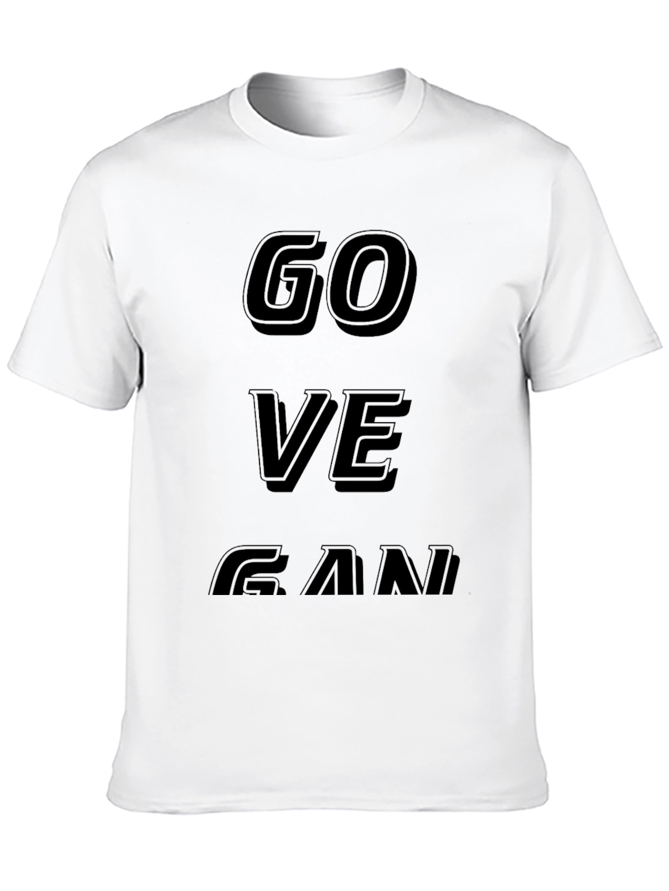 Go Vegan Black Graphic T-Shirt