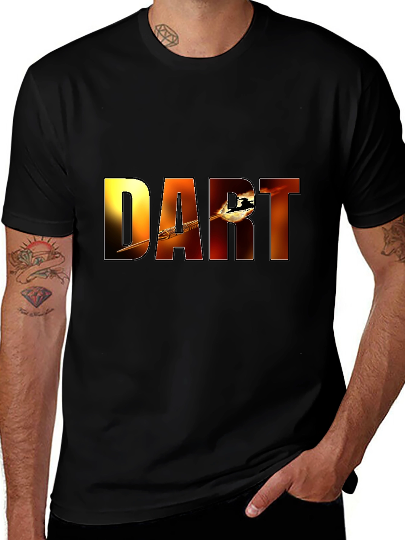 DART Graphic Tee - Black Cotton Blend