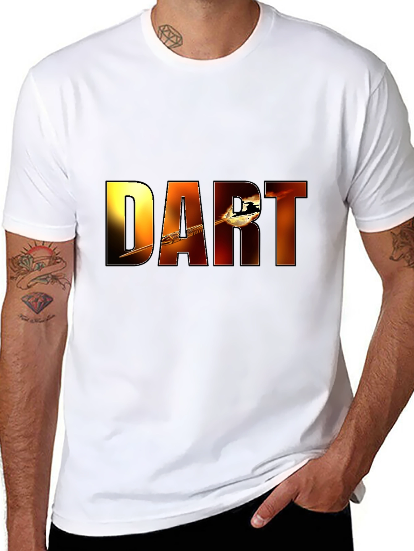 DART Graphic Tee - Black Cotton Blend