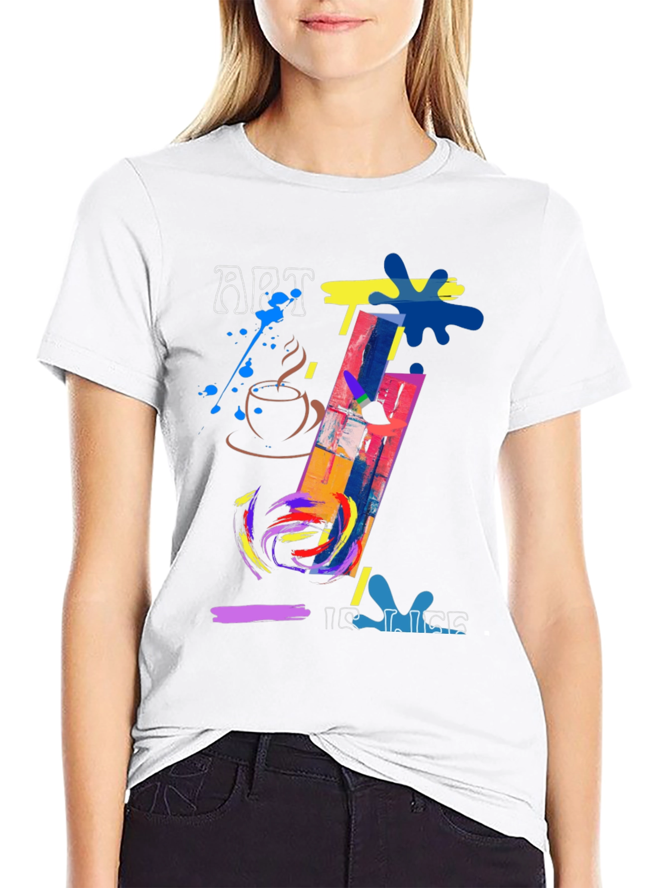 Art is Life Graphic Tee - Painterly Design