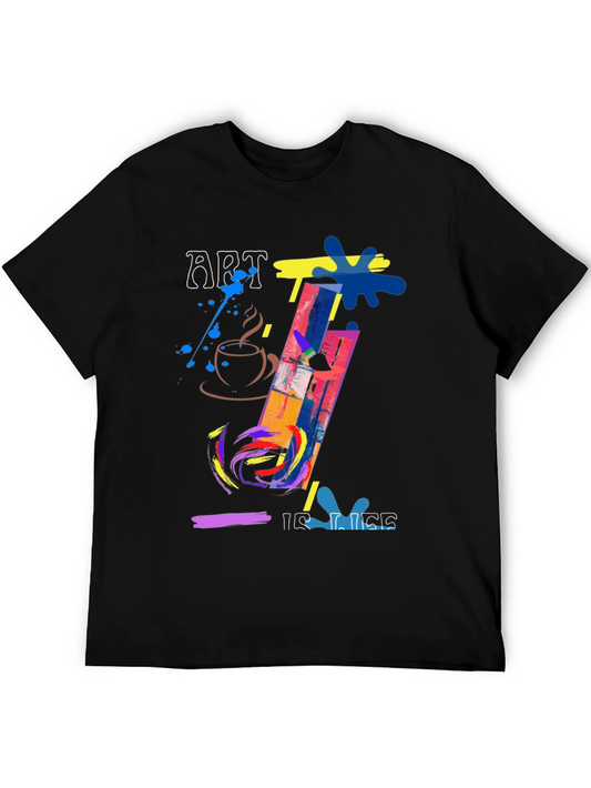 Art is Life Graphic Tee - Painterly Design