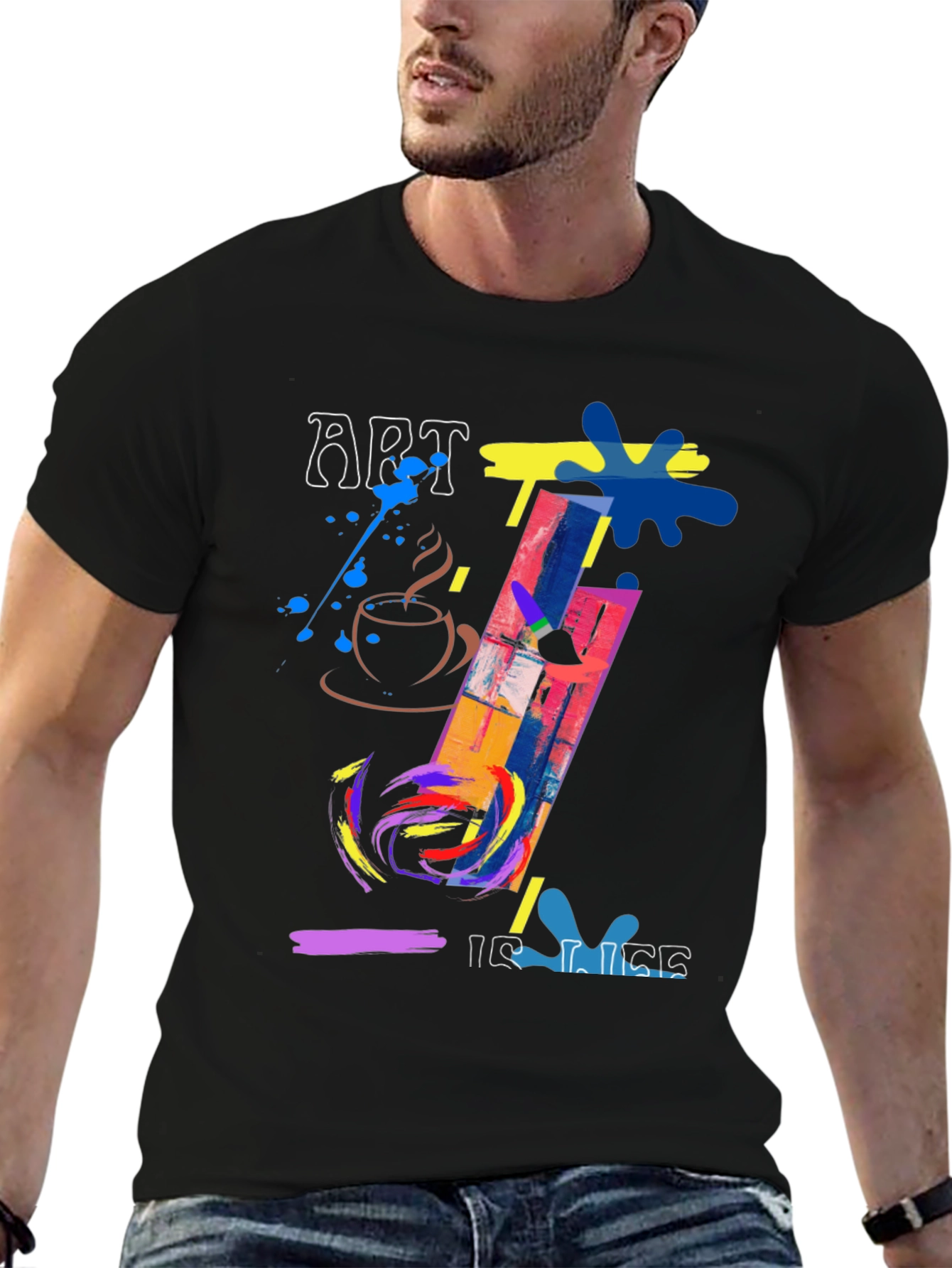Art is Life Graphic Tee - Painterly Design