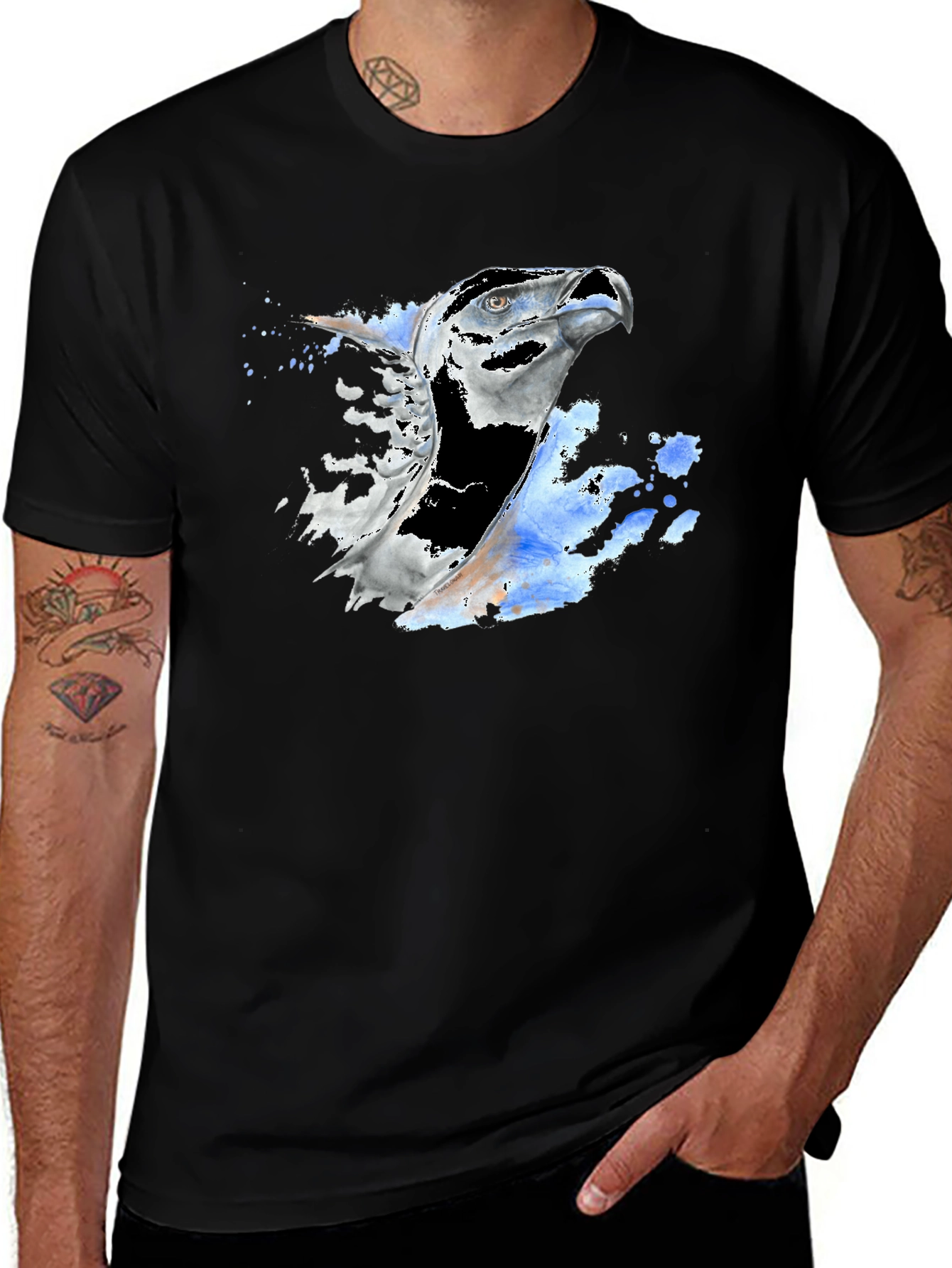 Cool Eagle Graphic Black T-Shirt