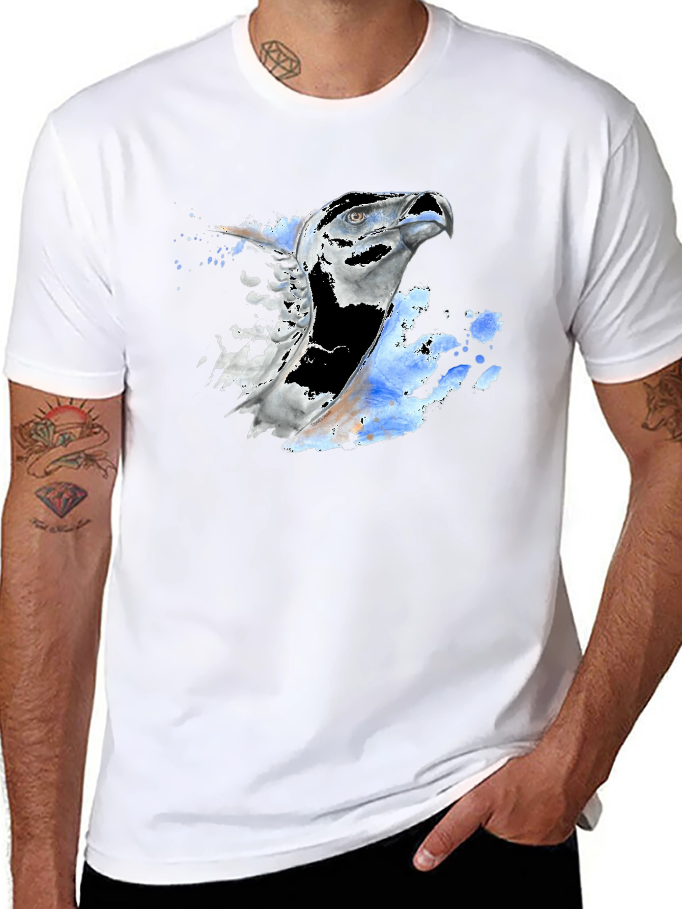Cool Eagle Graphic Black T-Shirt