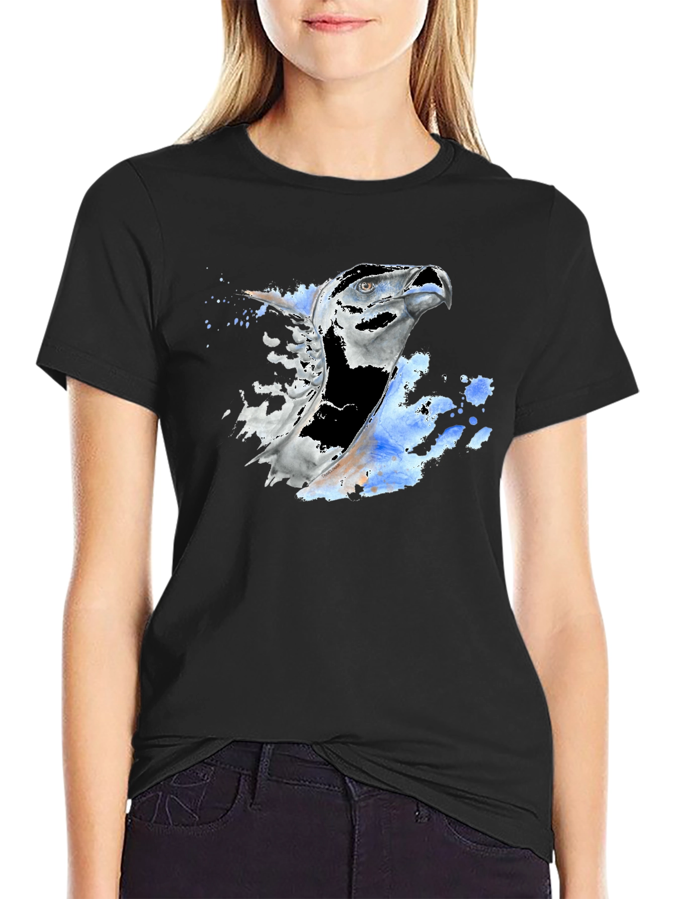 Cool Eagle Graphic Black T-Shirt