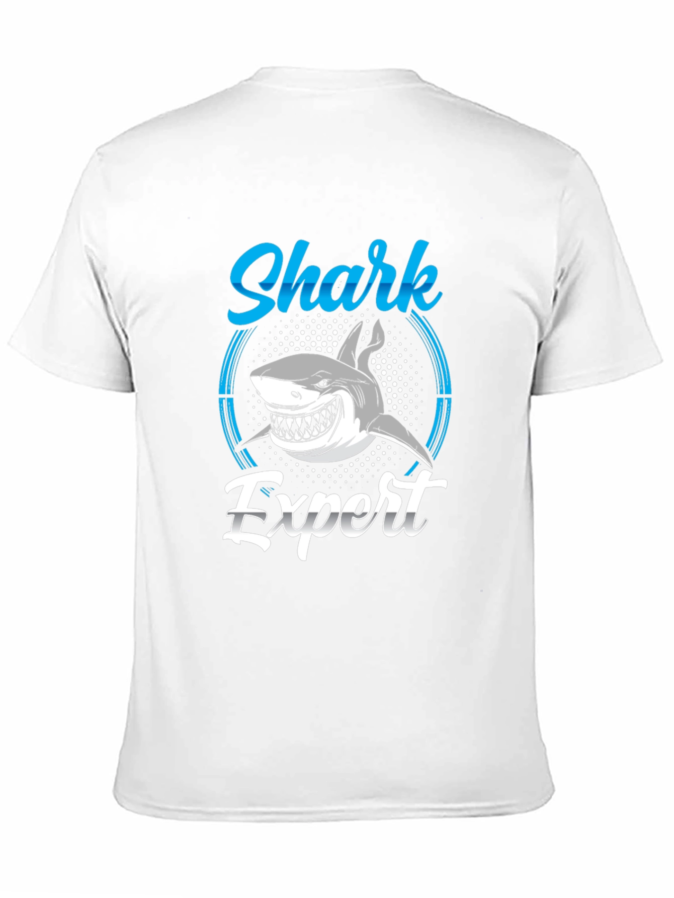 Shark Expert Graphic Print Crew Neck T-Shirt