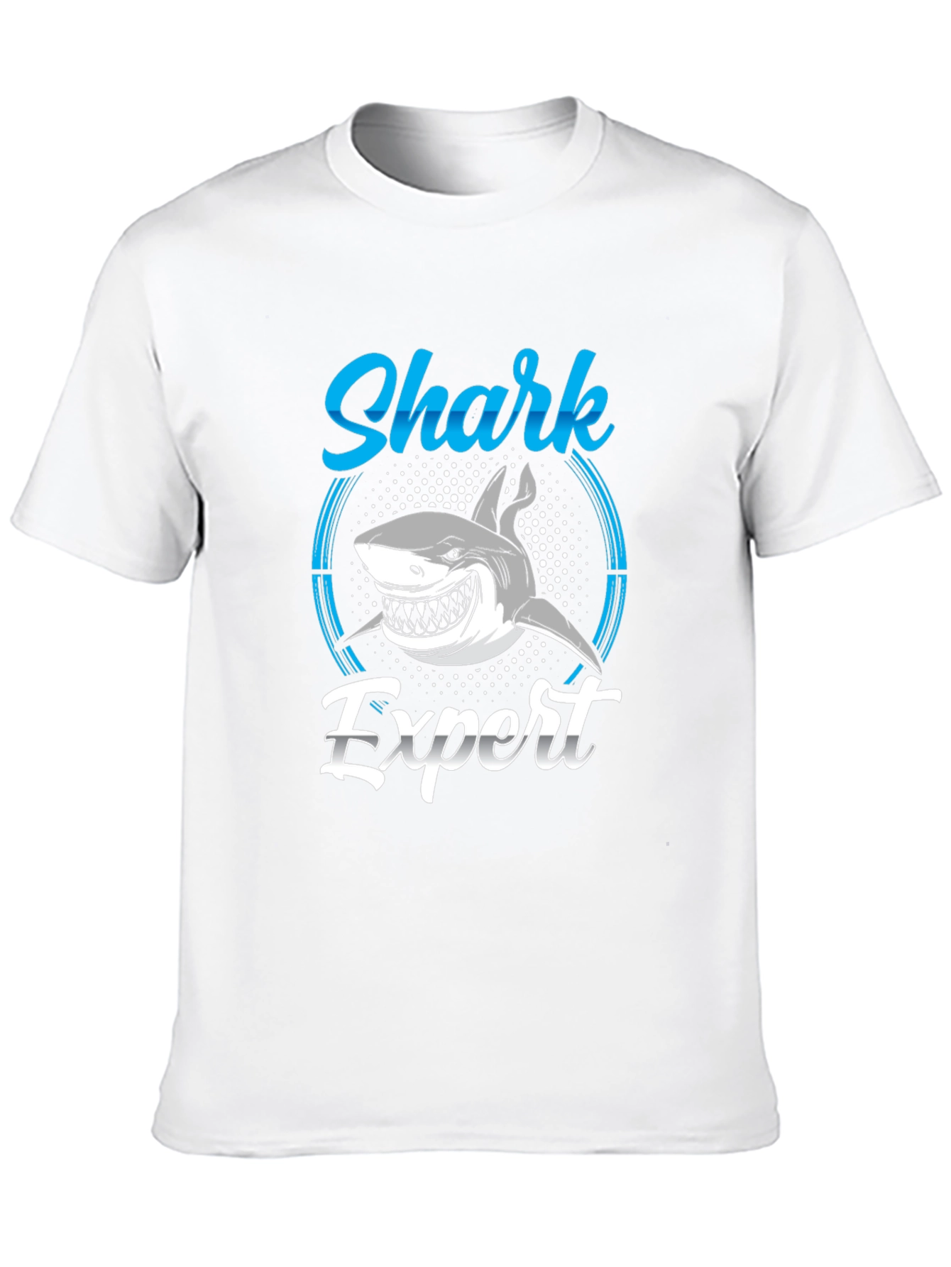 Shark Expert Graphic Print Crew Neck T-Shirt