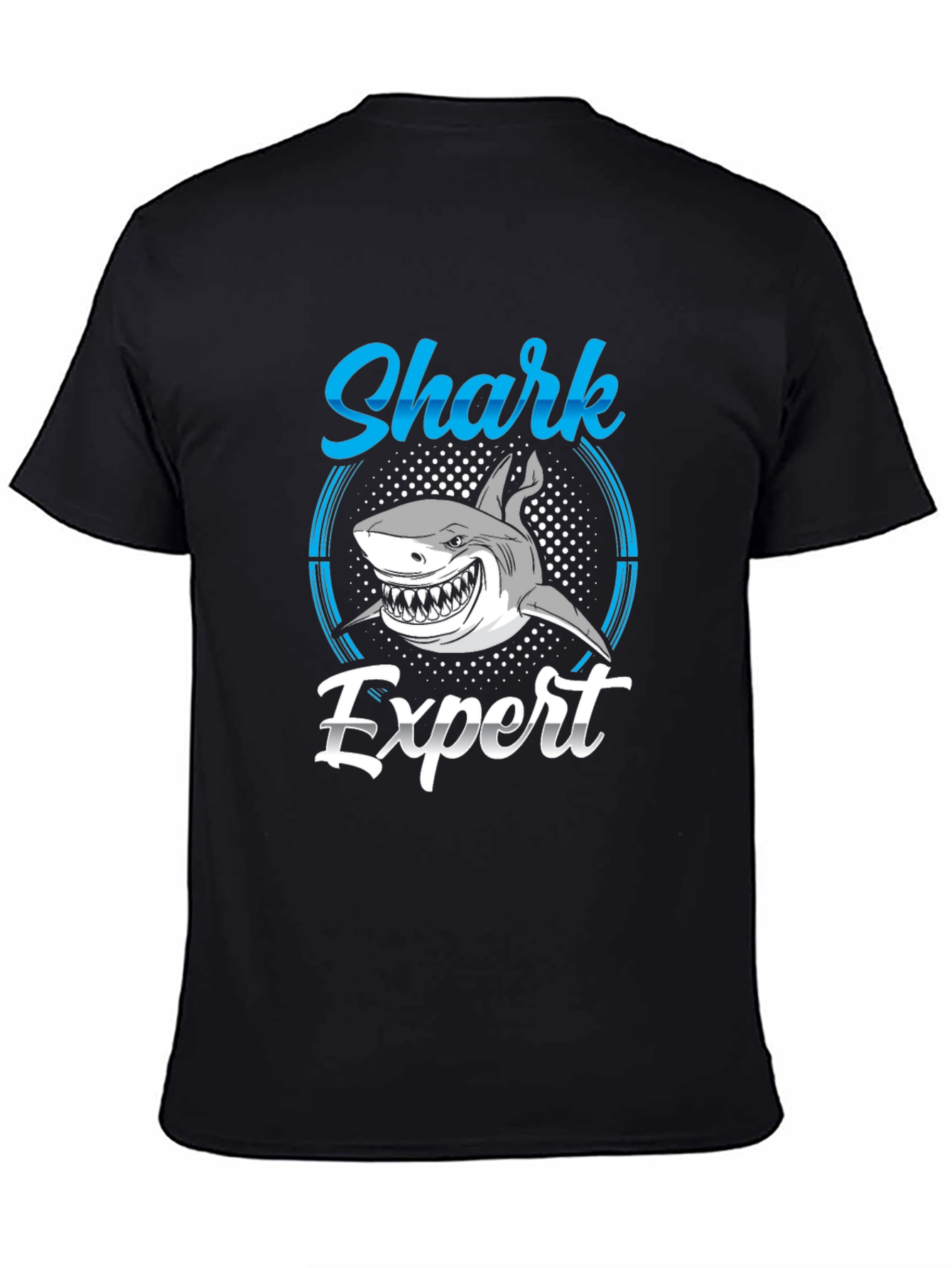 Shark Expert Graphic Print Crew Neck T-Shirt