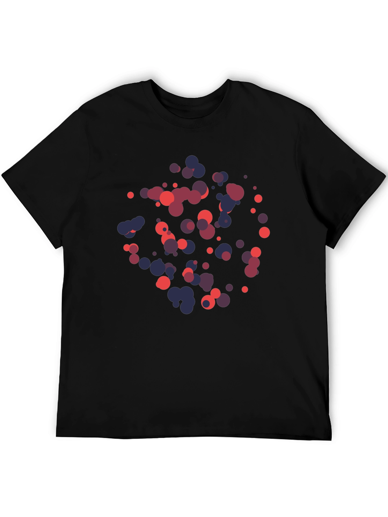 Abstract Dot Pattern Black T-Shirt