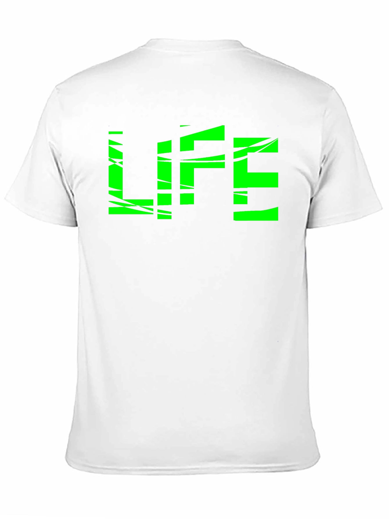 Green LIFE Graphic Black T-Shirt