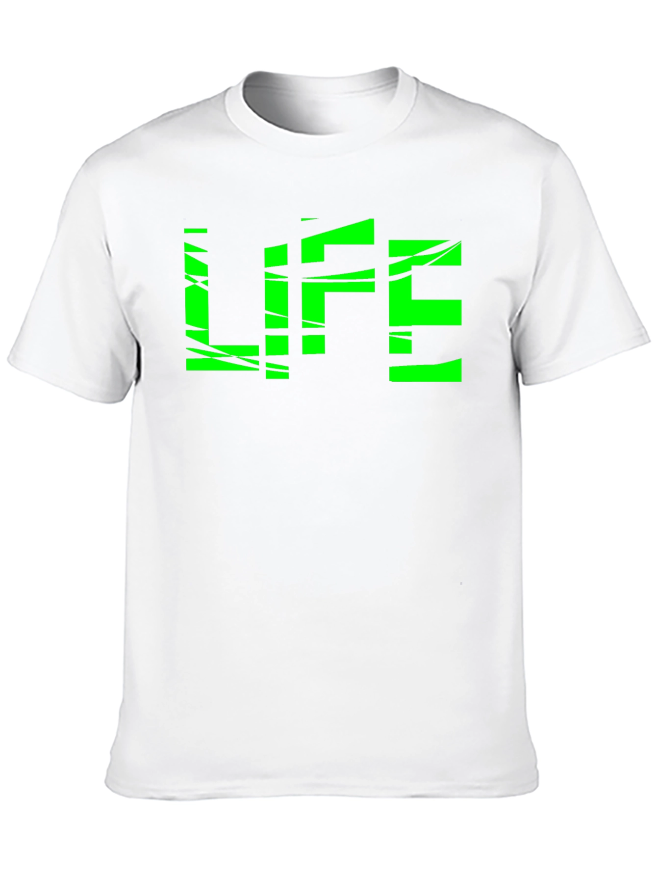Green LIFE Graphic Black T-Shirt
