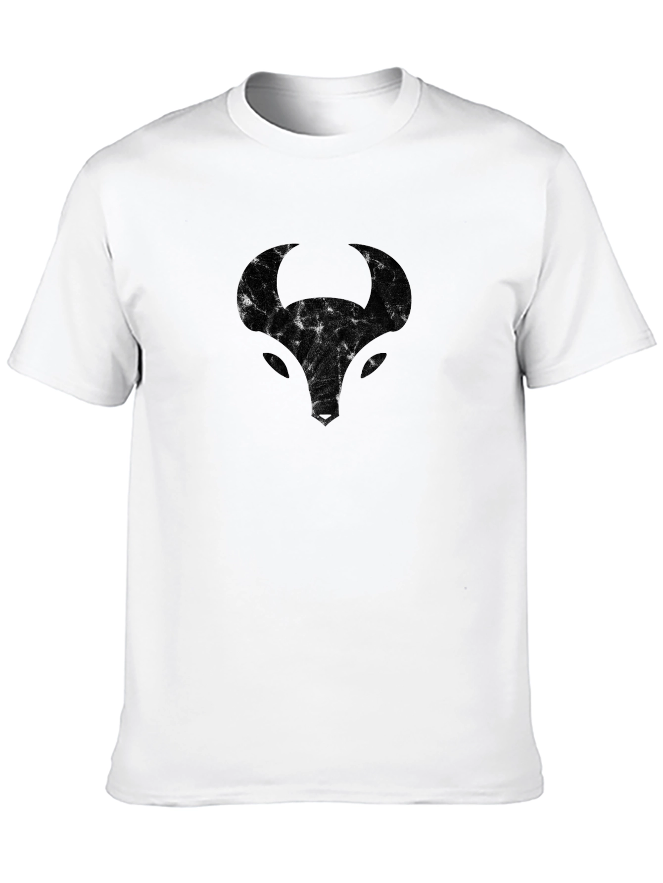 Abstract Bull Graphic Black Tee