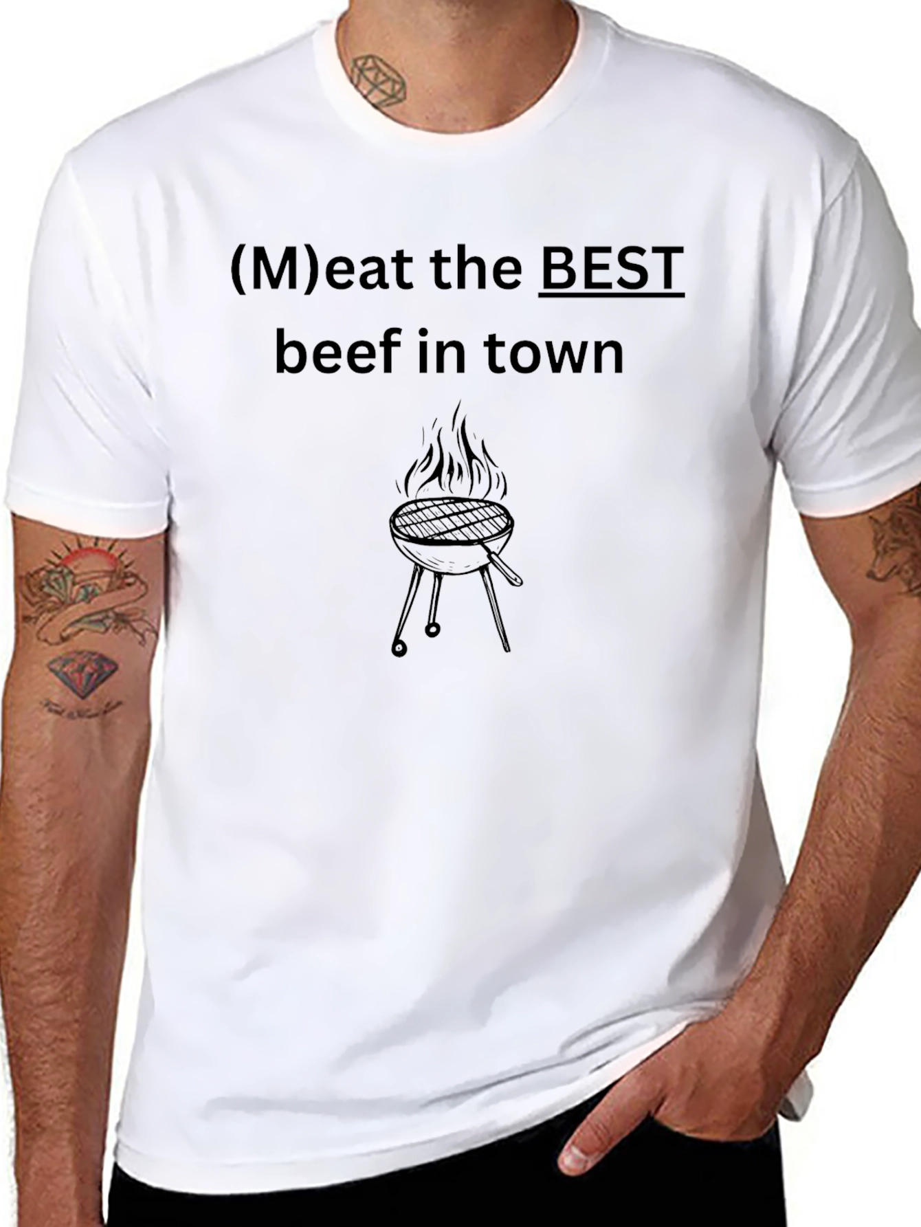 BBQ Meat the Best Black T-Shirt