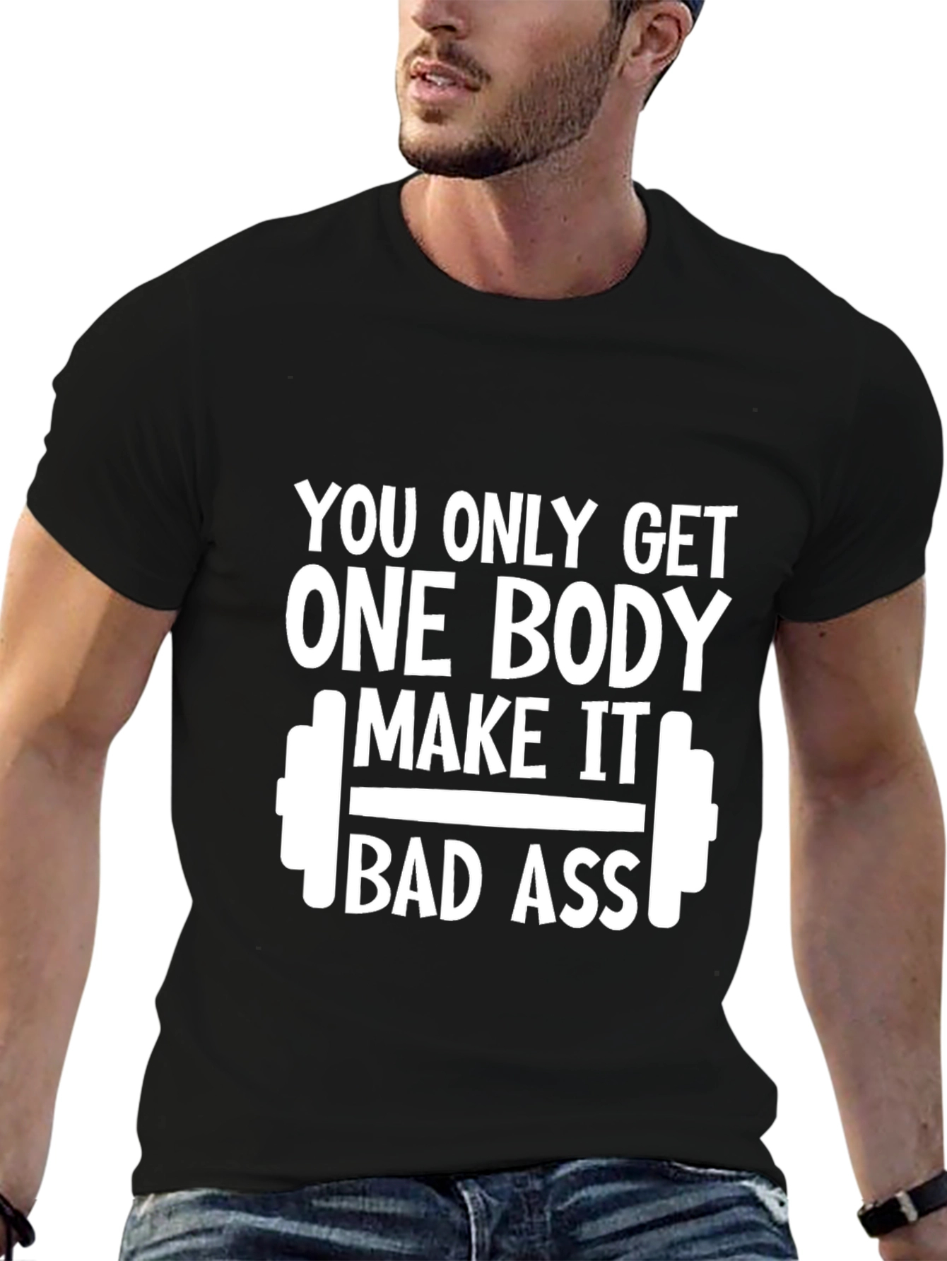 Gym Motivation T-Shirt: One Body Bad Ass