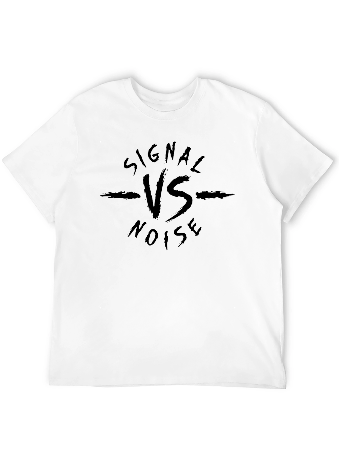 Signal Vs Noise Black Graphic Tee