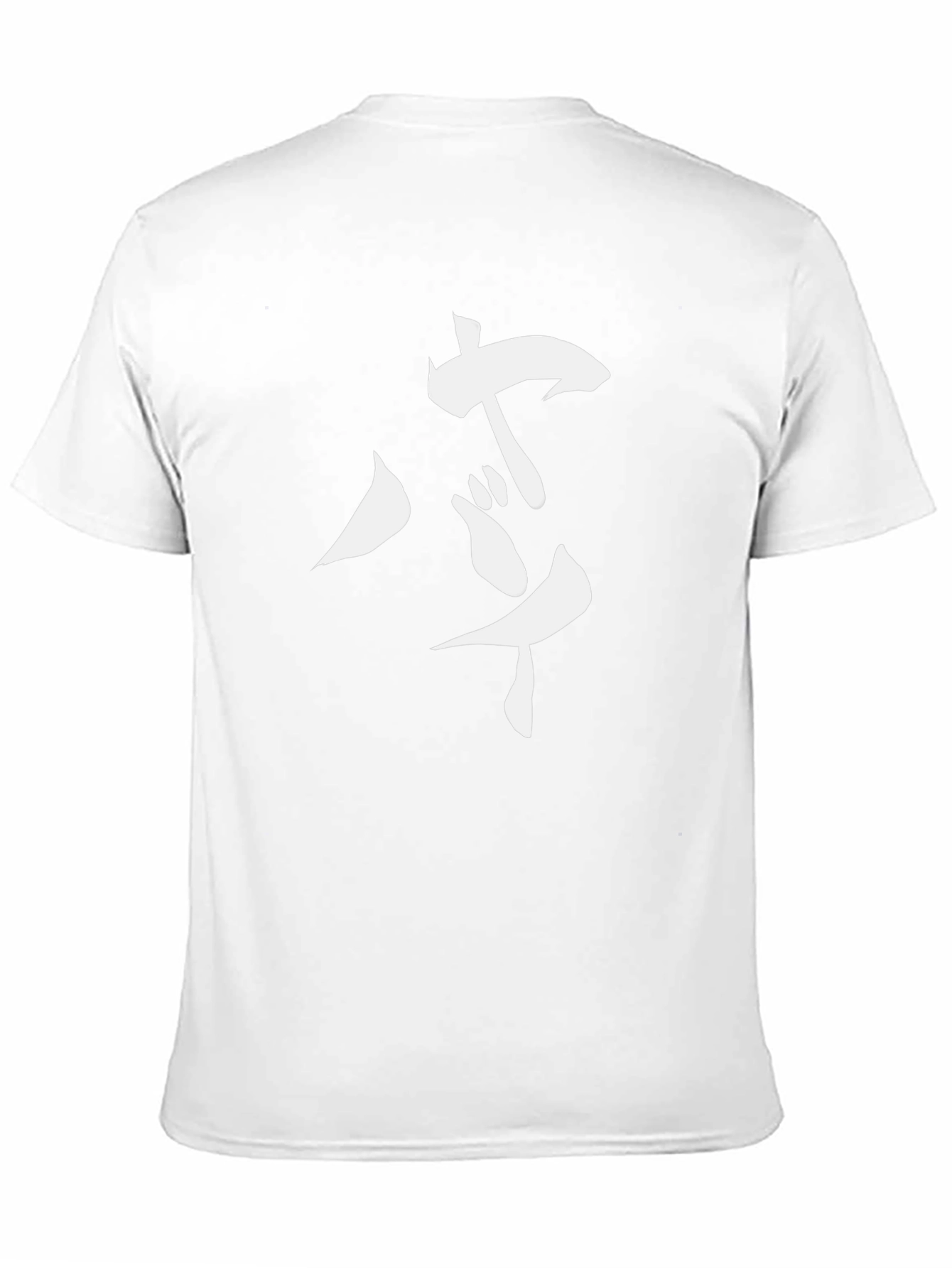 Mens Black T-Shirt with White Graphic Print