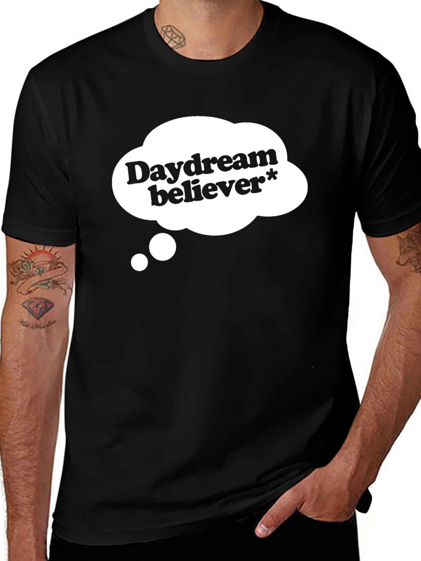 Daydream Believer Graphic Tee - Soft Black Cotton