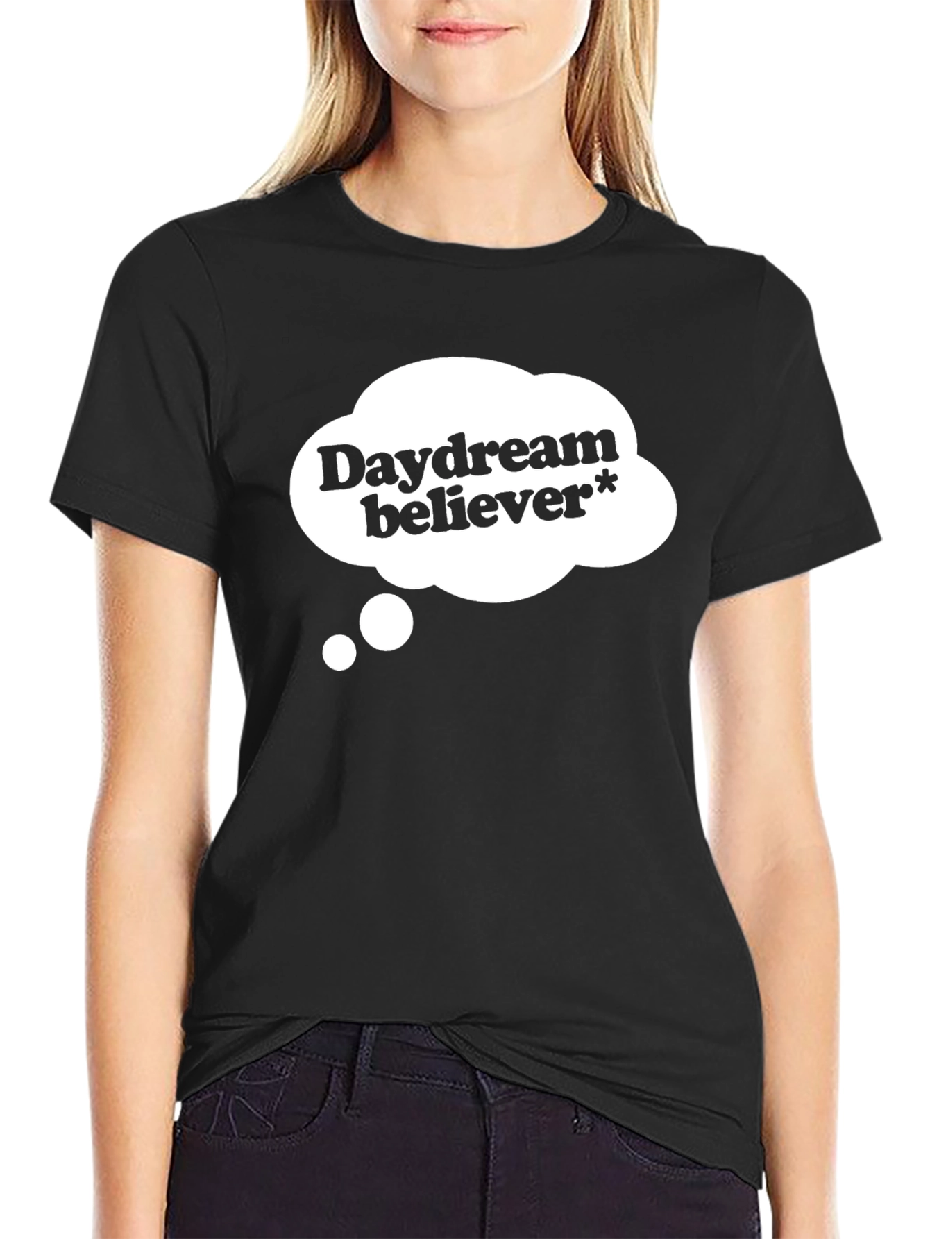 Daydream Believer Graphic Tee - Soft Black Cotton