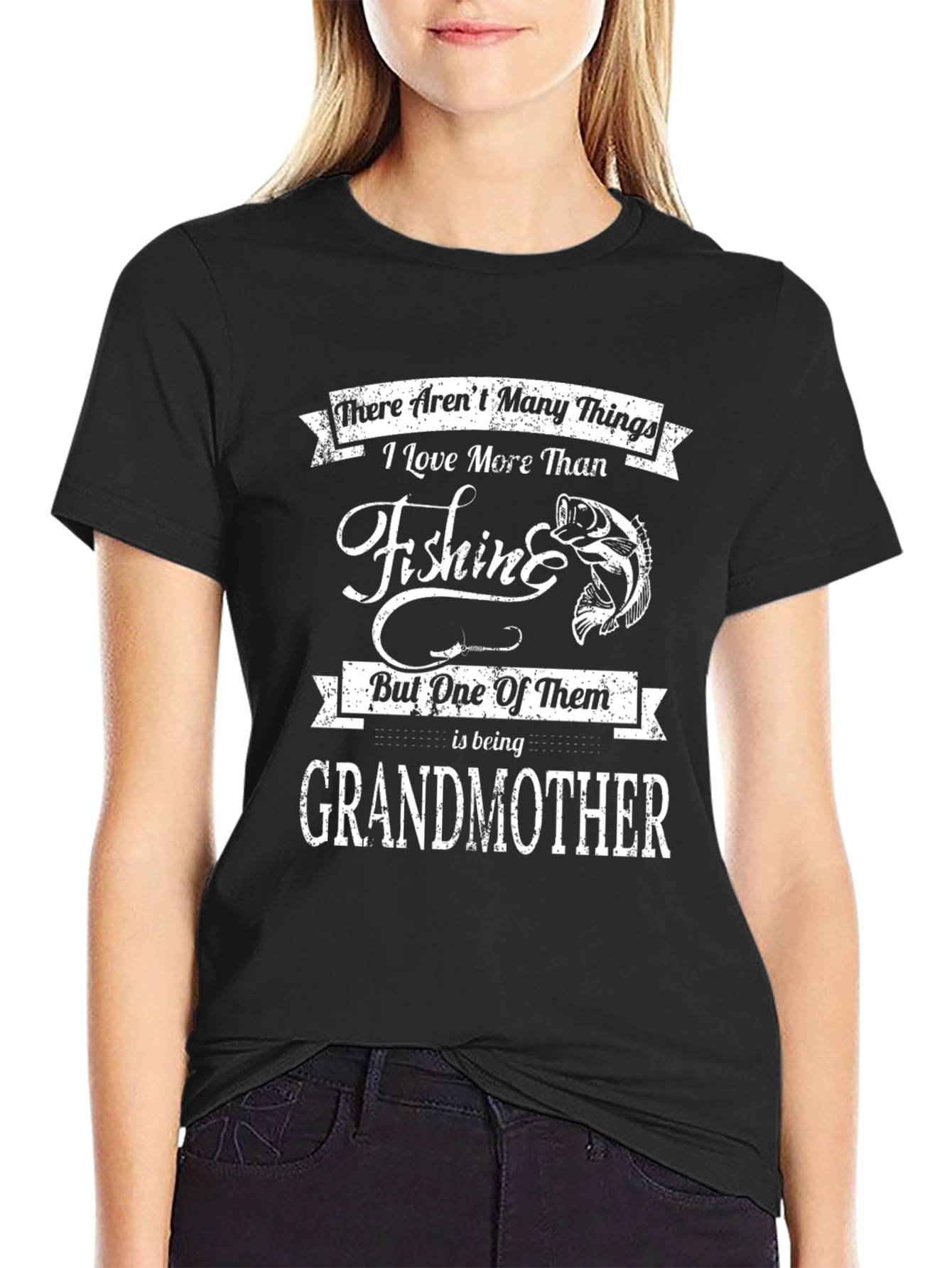 Fishing Grandmother T-Shirt - Novelty Graphic Tee