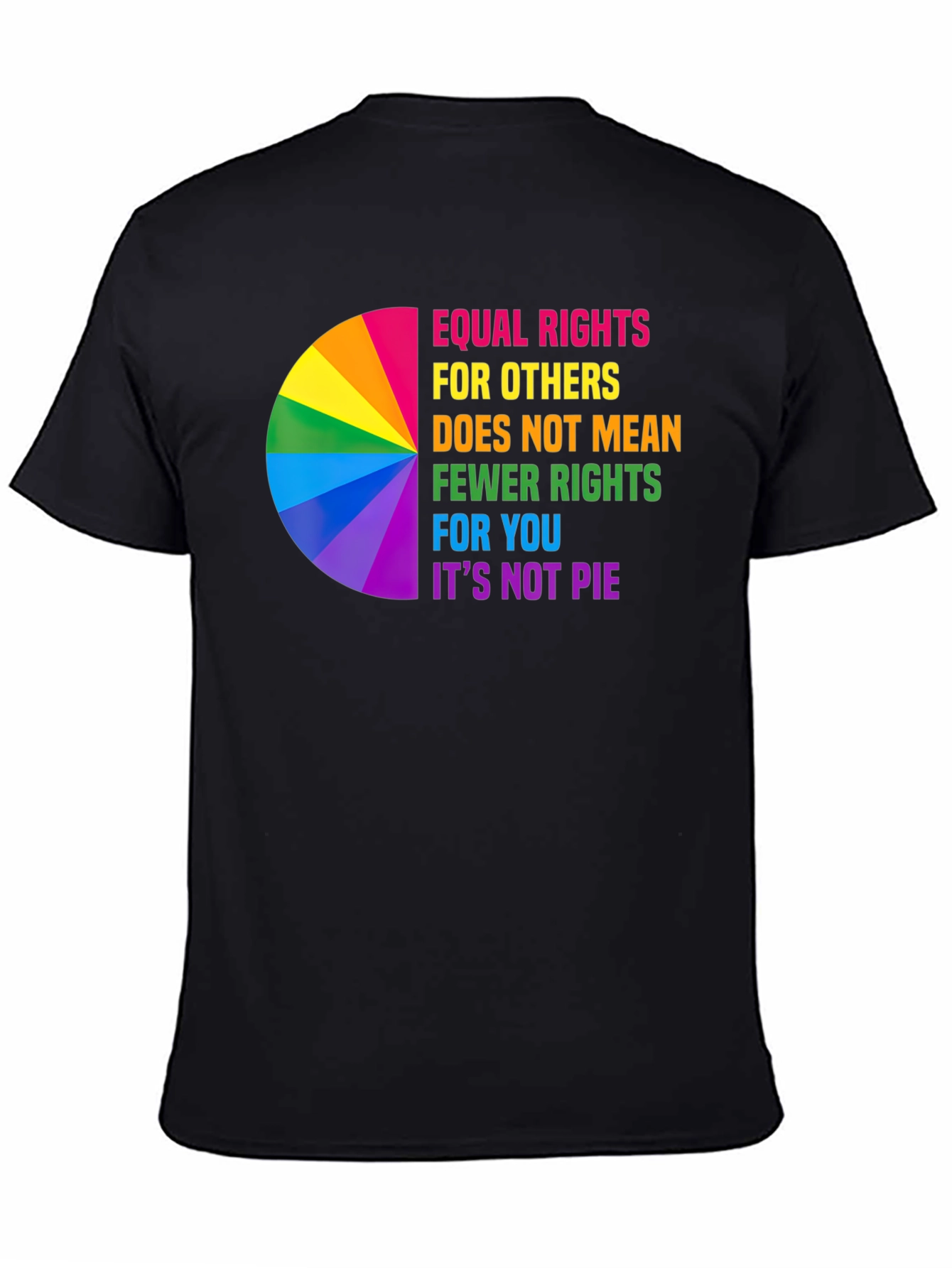 Equal Rights Rainbow Pie Chart T-Shirt