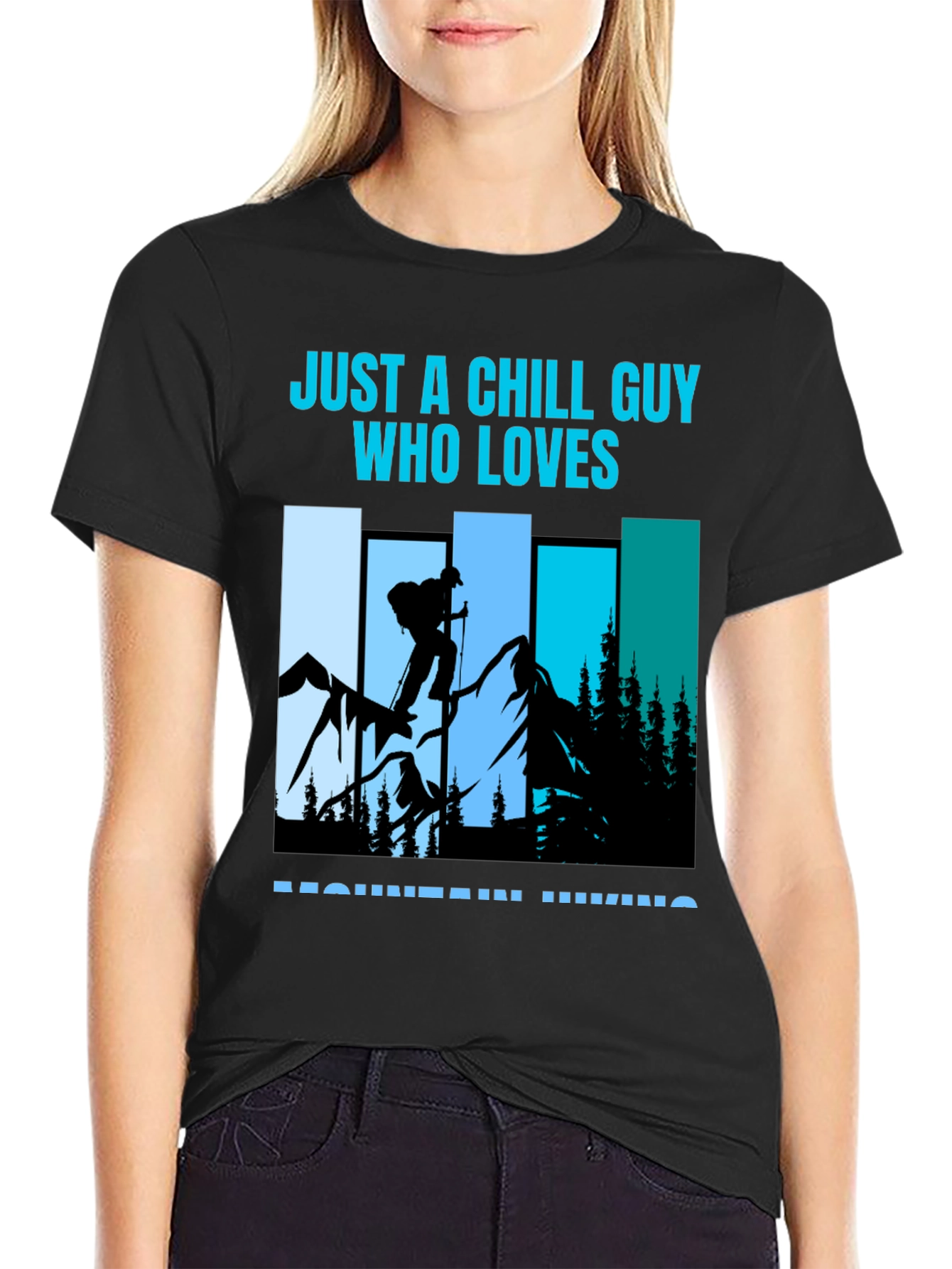 Chill Guy Mountain Hiking Graphic Tee