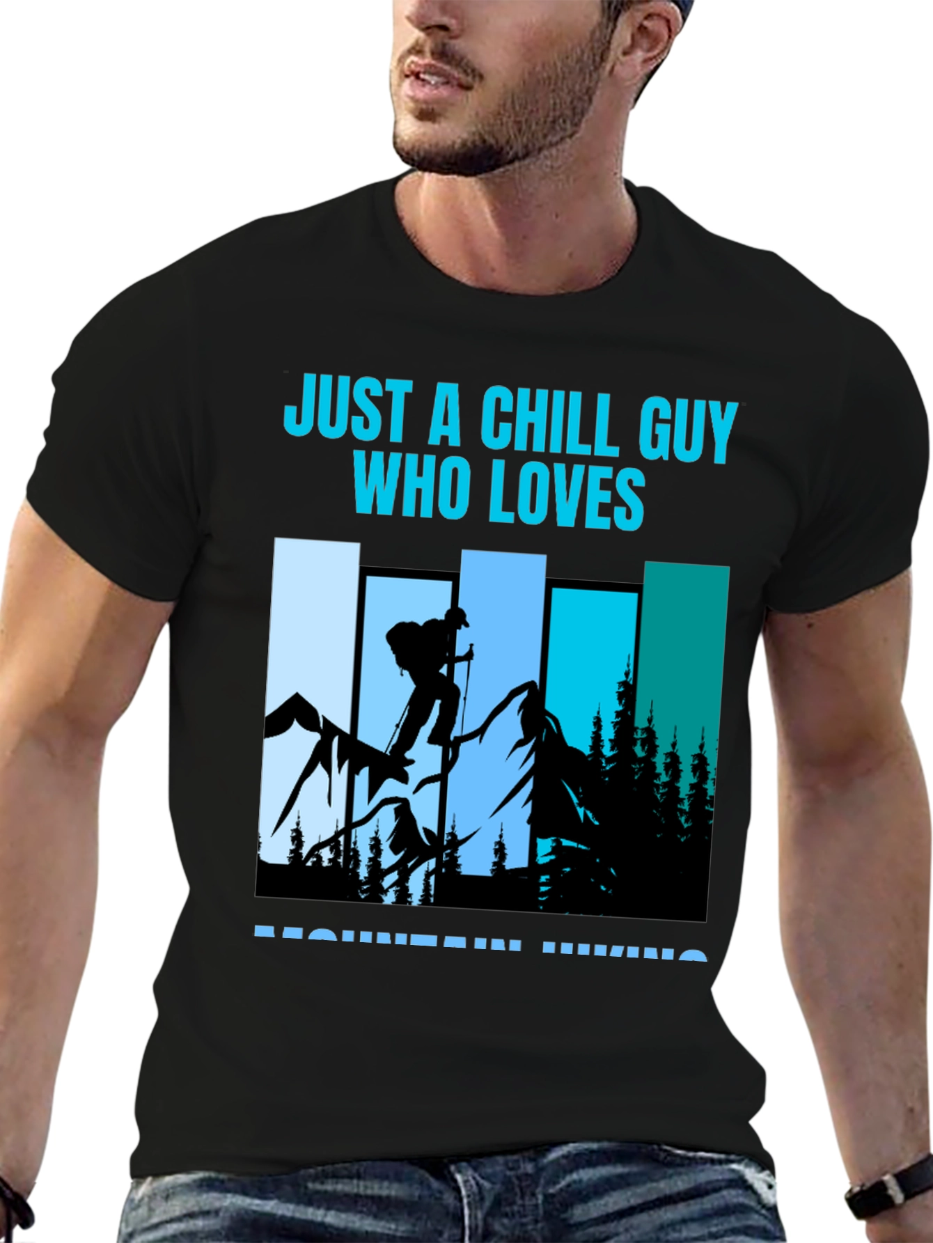 Chill Guy Mountain Hiking Graphic Tee