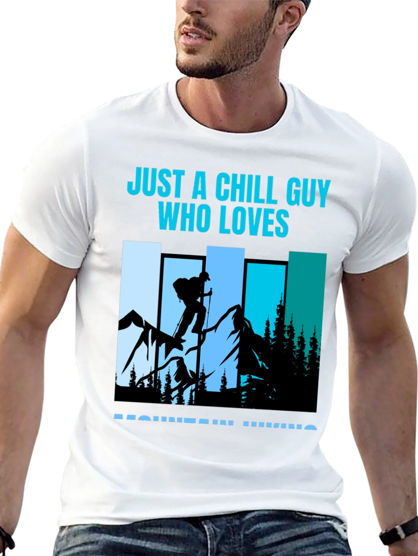 Chill Guy Mountain Hiking Graphic Tee