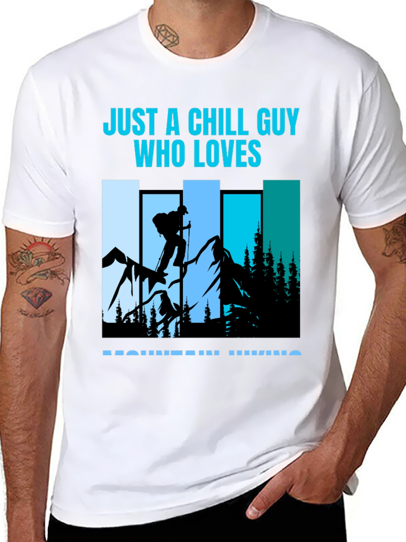 Chill Guy Mountain Hiking Graphic Tee