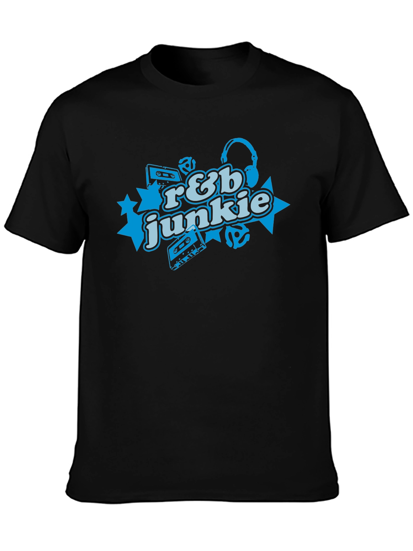 R&B Junkie Black T-Shirt - Music Lover Apparel