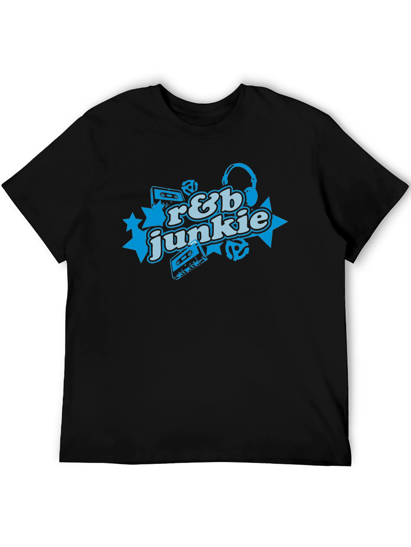R&B Junkie Black T-Shirt - Music Lover Apparel