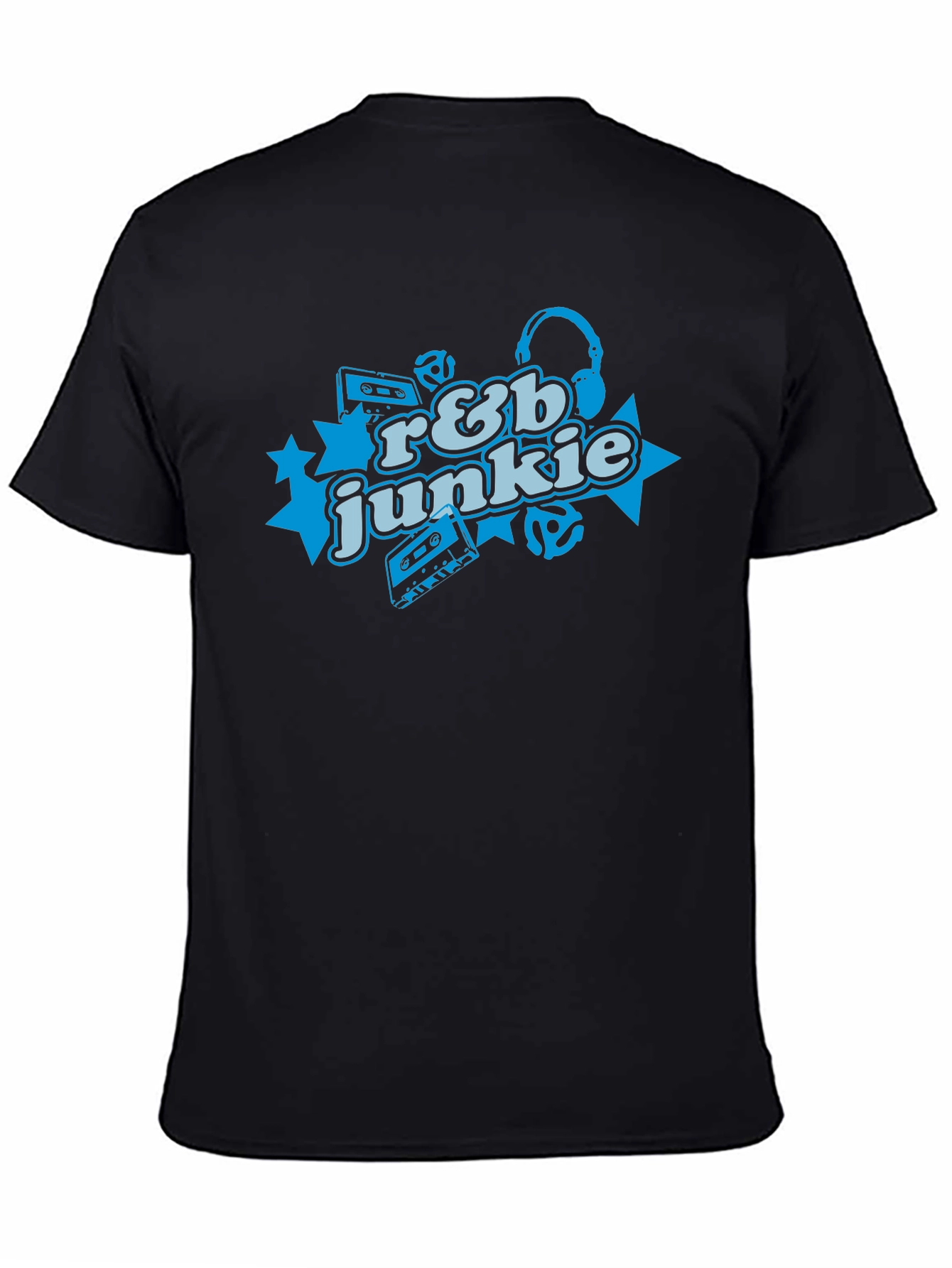 R&B Junkie Black T-Shirt - Music Lover Apparel