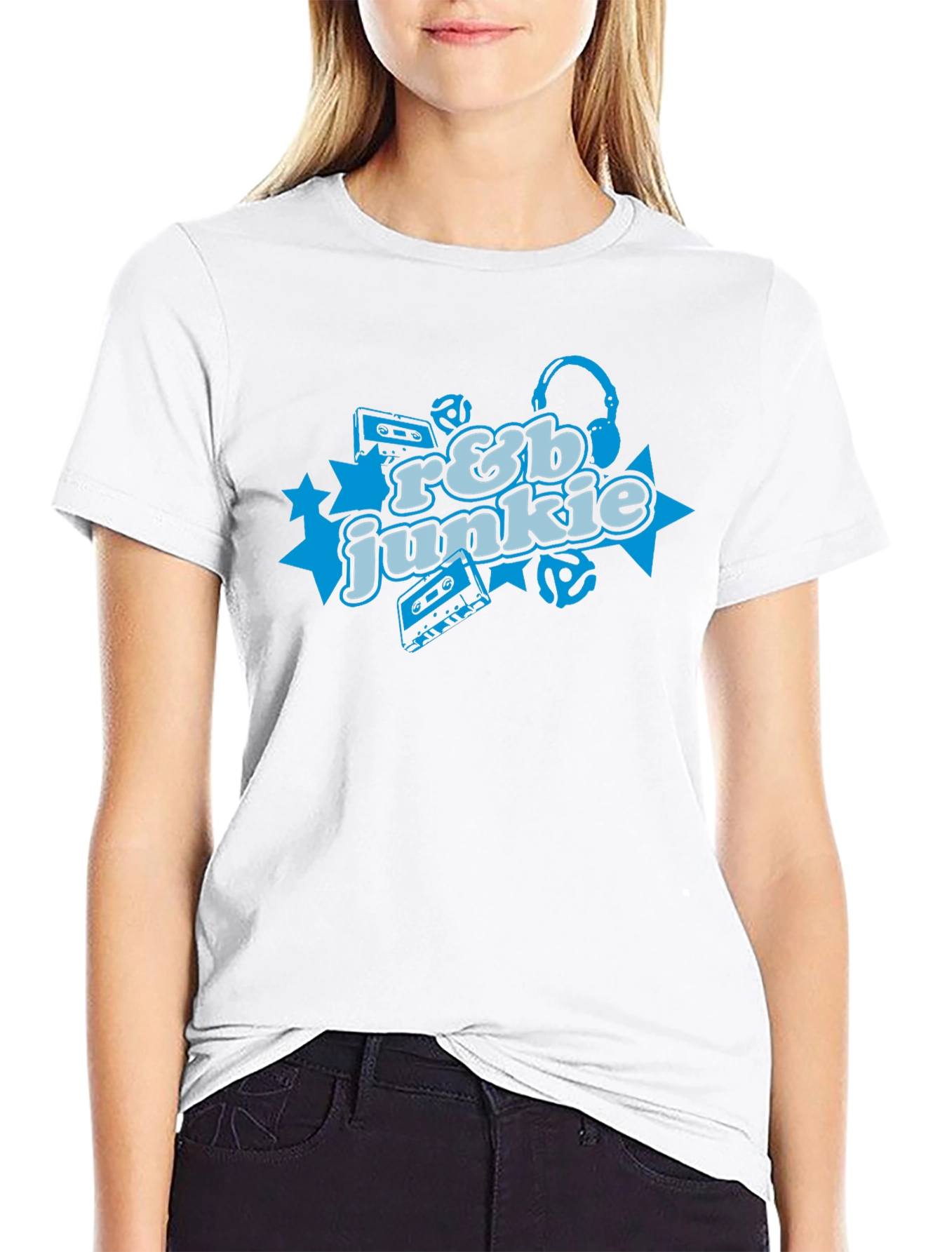 R&B Junkie Black T-Shirt - Music Lover Apparel