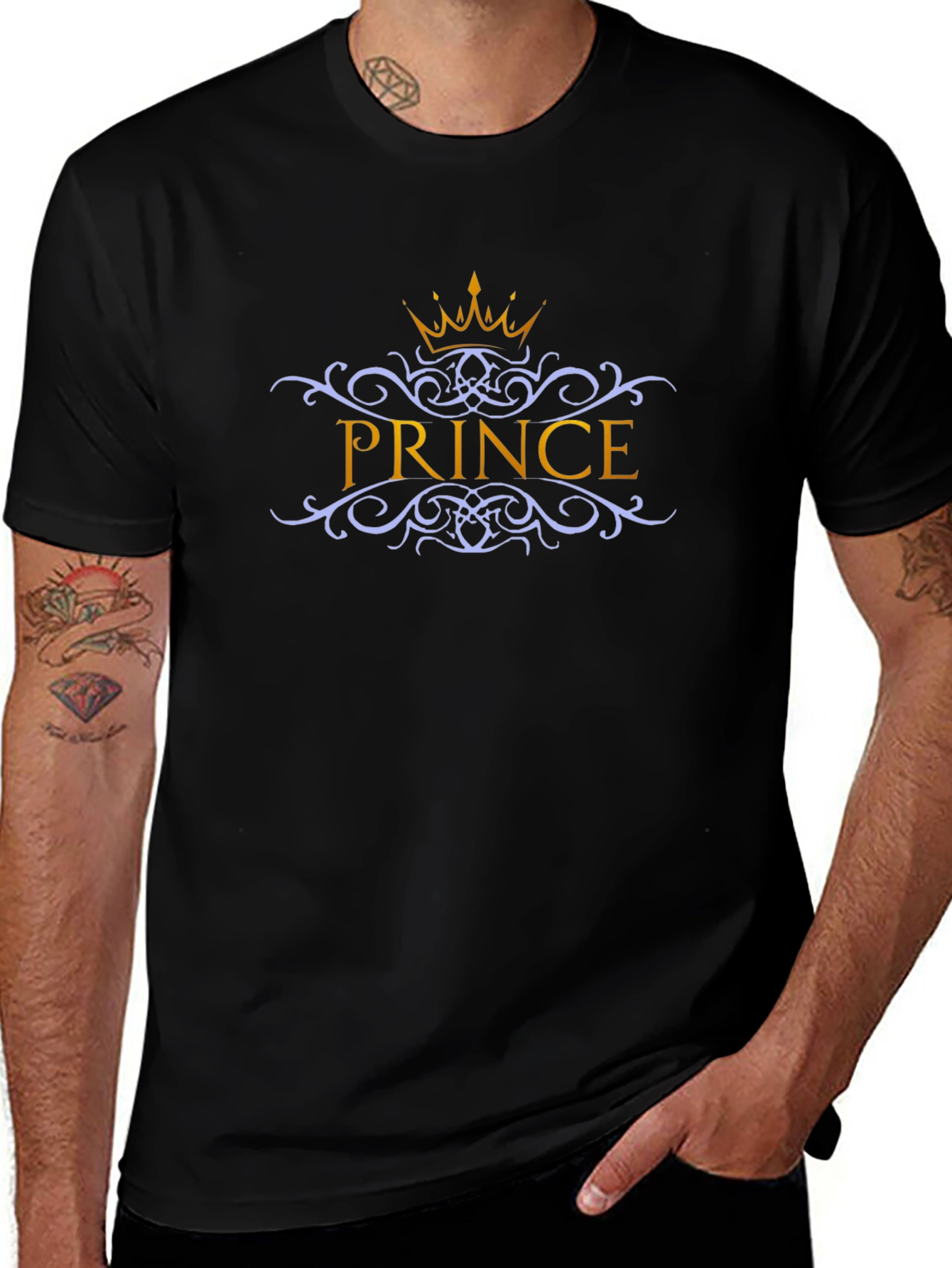 Prince Graphic Tee - Black Crew Neck