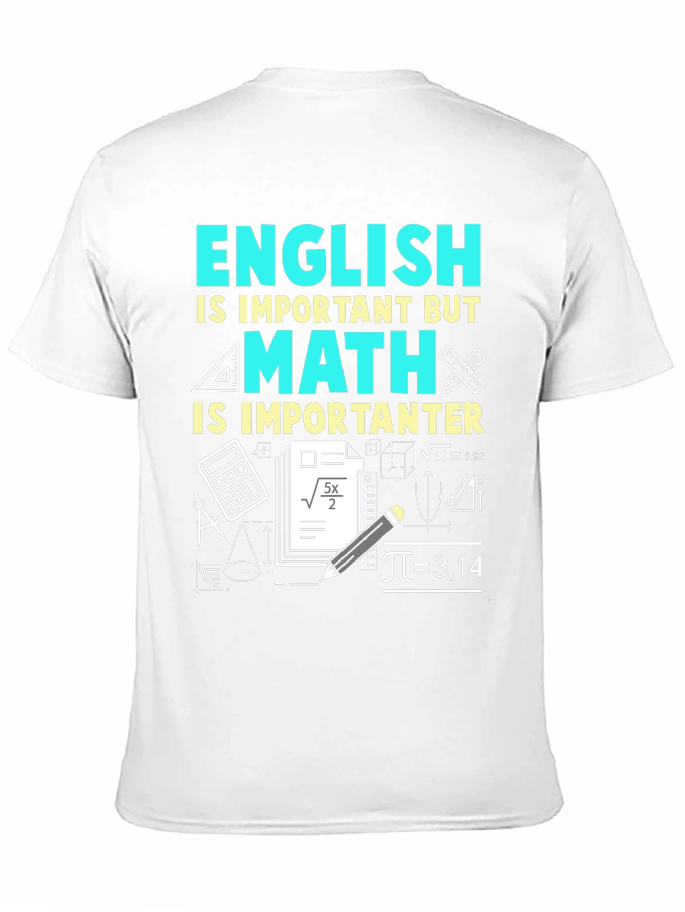 Math Is Importanter T-Shirt - Black Cotton Blend