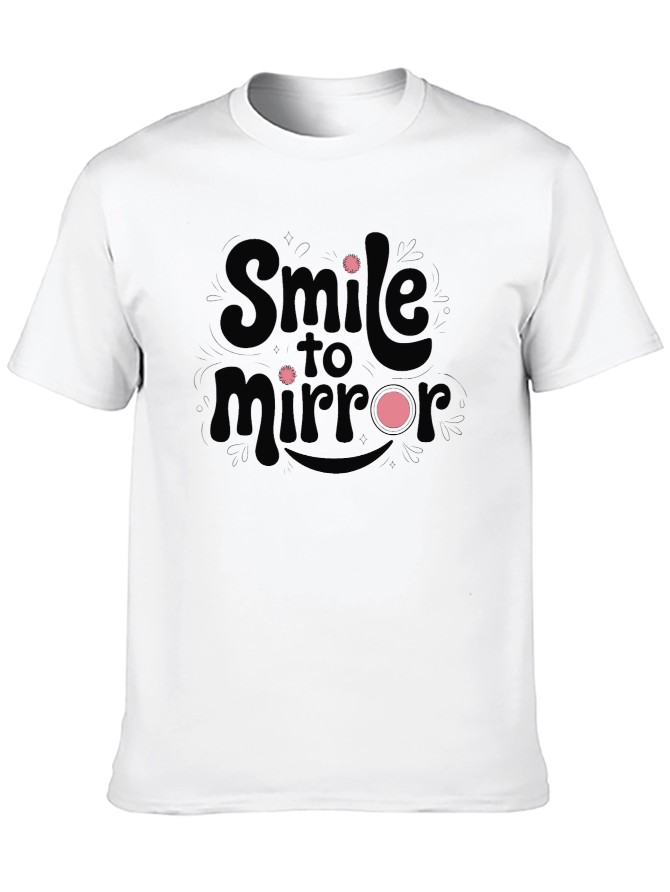 Smile to Mirror Black Graphic Tee