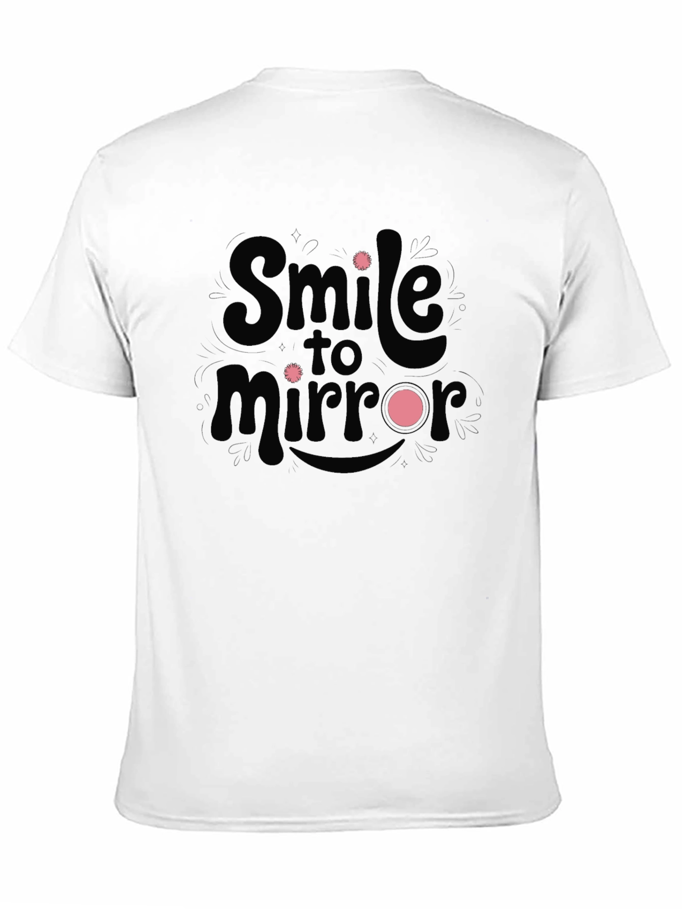 Smile to Mirror Black Graphic Tee