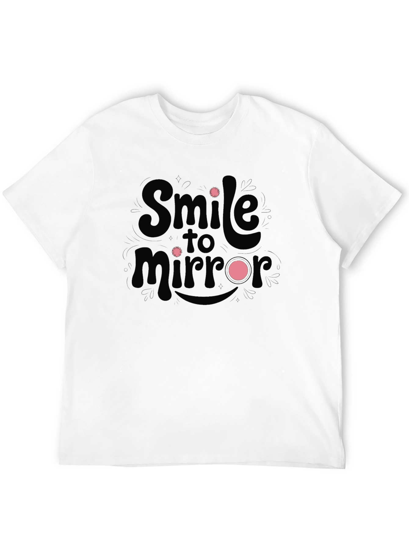 Smile to Mirror Black Graphic Tee
