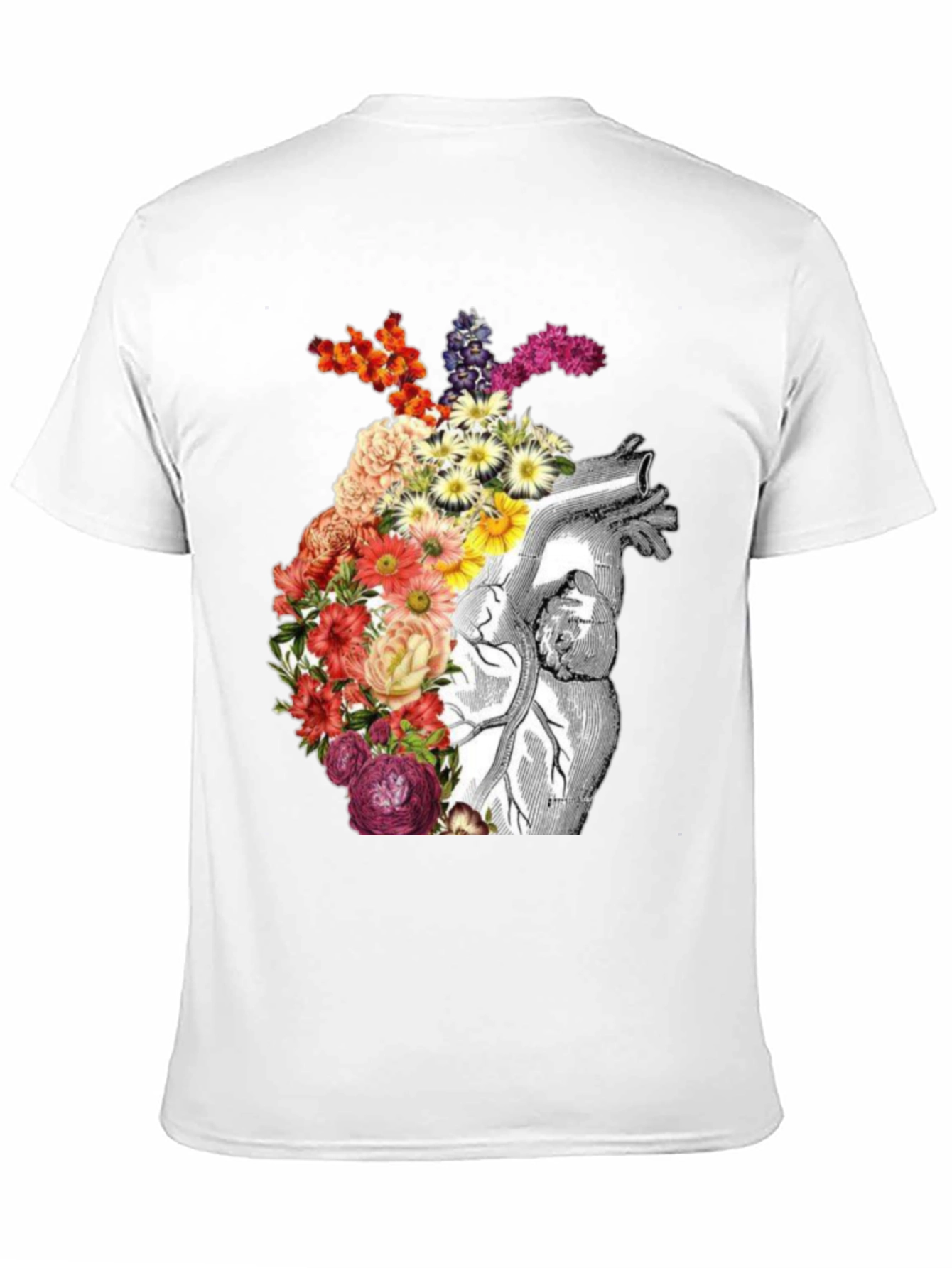 Floral Anatomical Heart Graphic Tee
