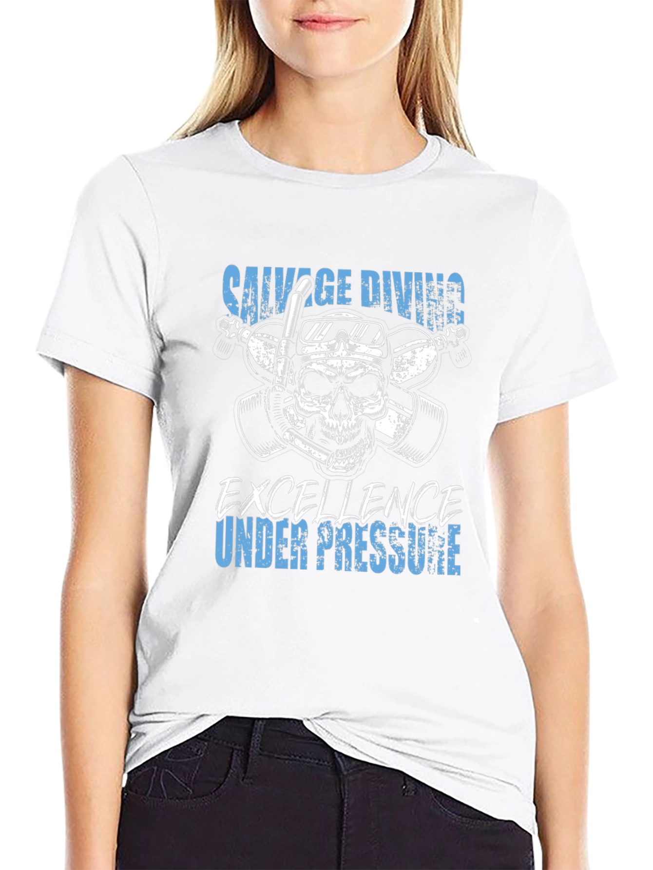 Savage Diving Skull T-Shirt - Excellence Under Pressure