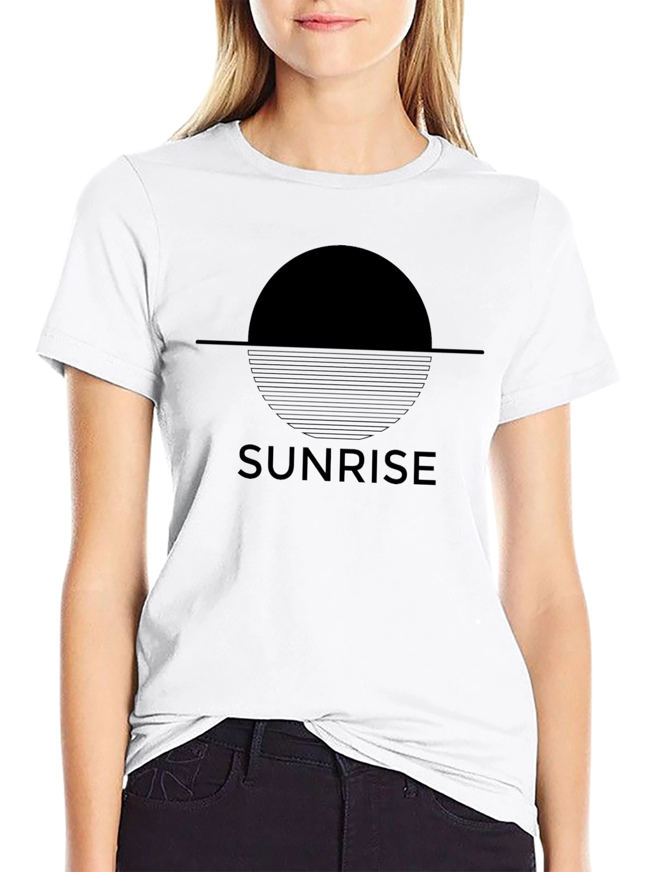 Minimalist Sunrise Graphic T-Shirt