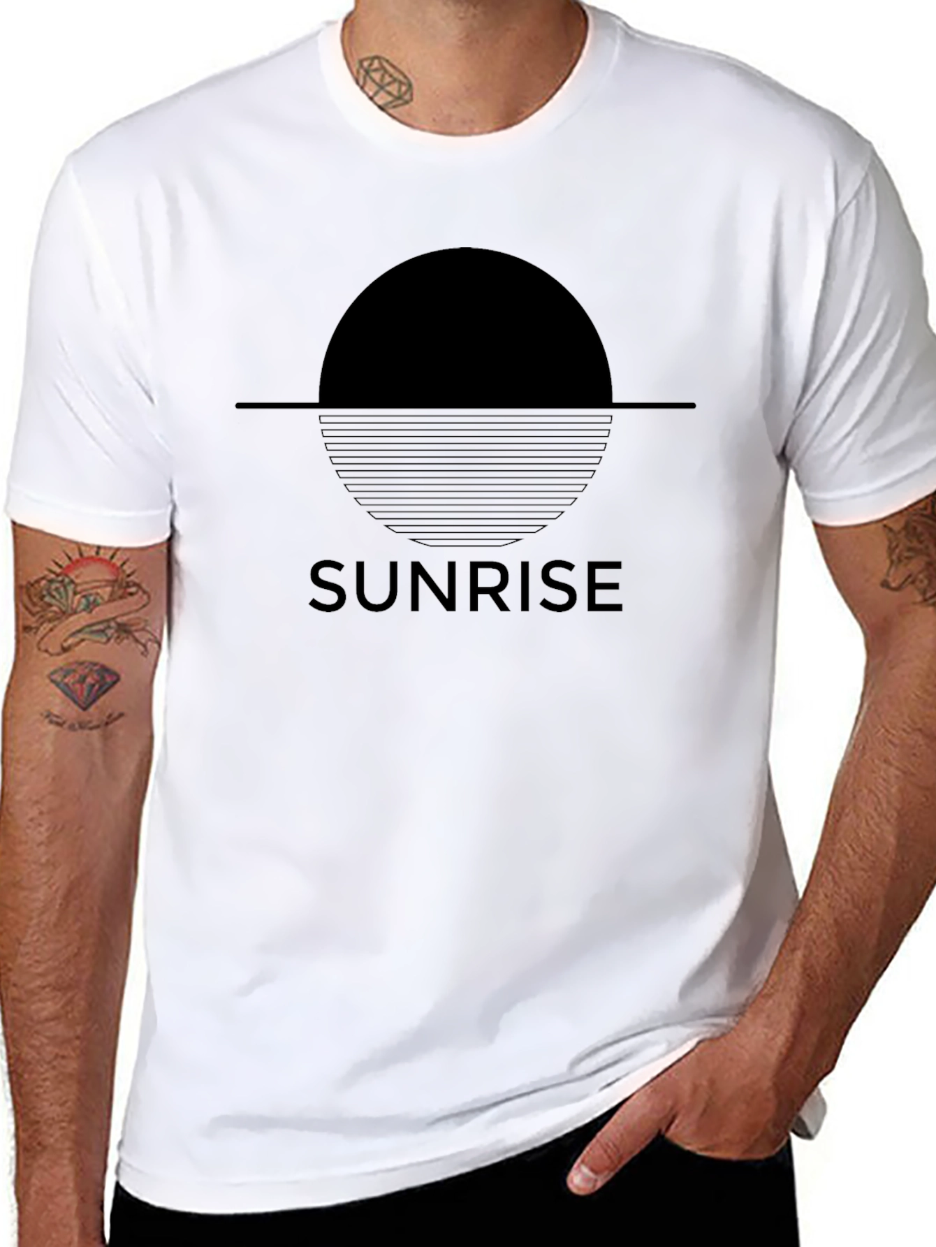 Minimalist Sunrise Graphic T-Shirt