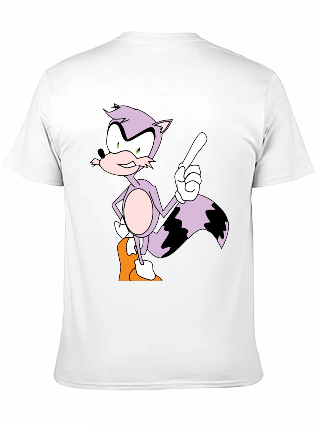 Cartoon Raccoon Graphic Tee - Mens Black T-Shirt