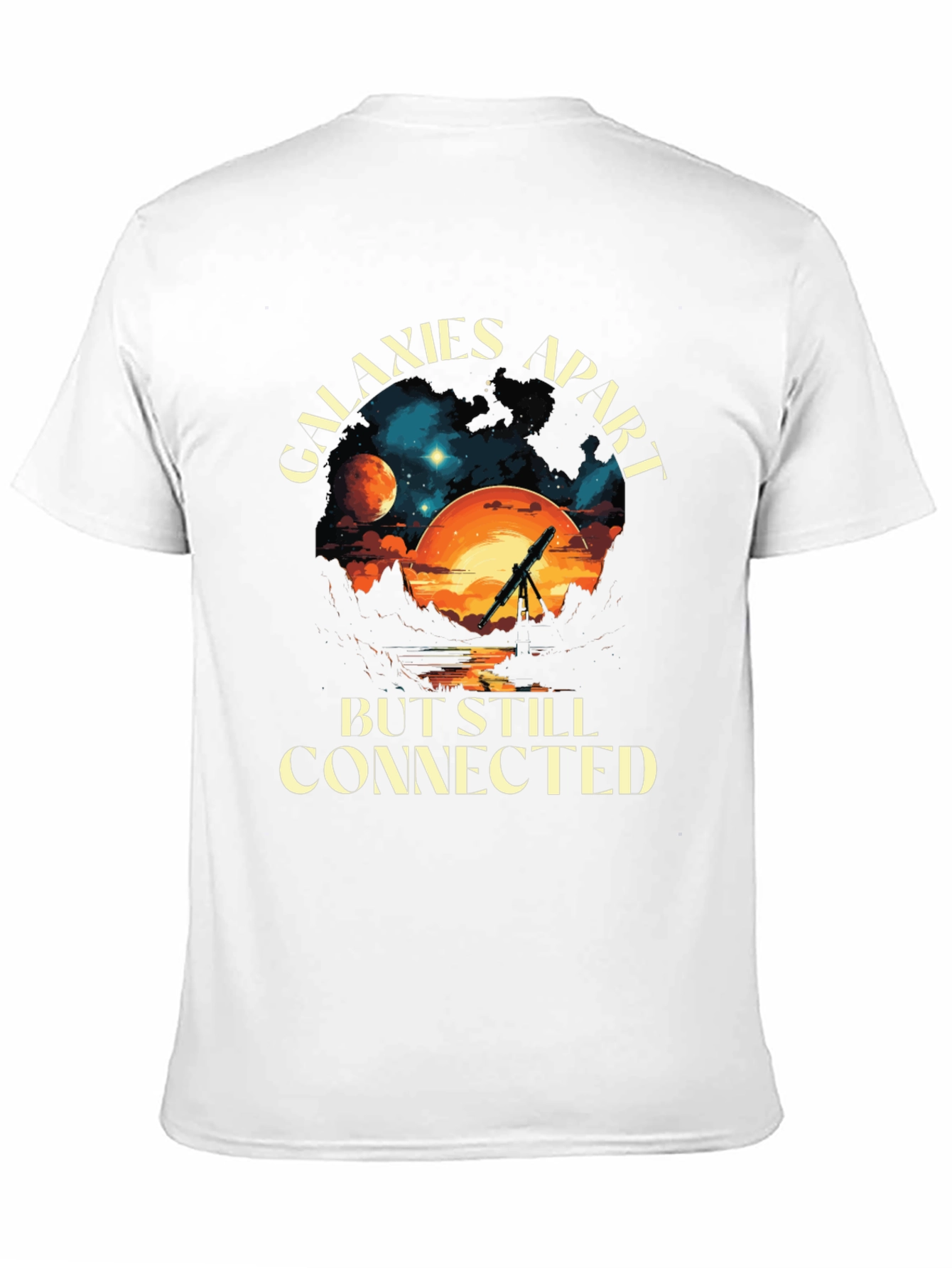 Galaxies Apart Connected T-Shirt Space Design