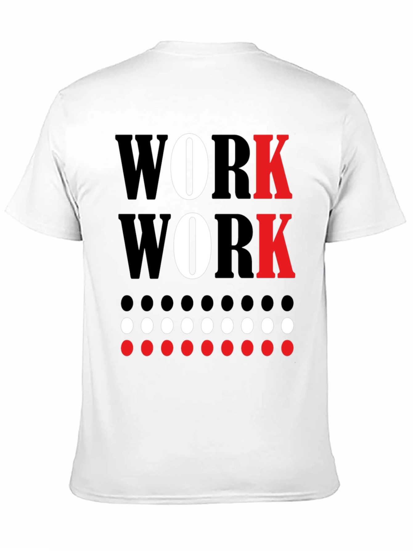 Work Graphic Tee - Black Cotton Crew Neck