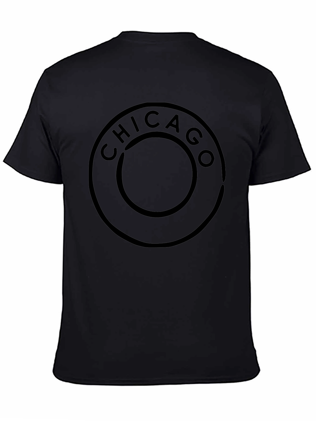Chicago Circle Graphic Black T-Shirt